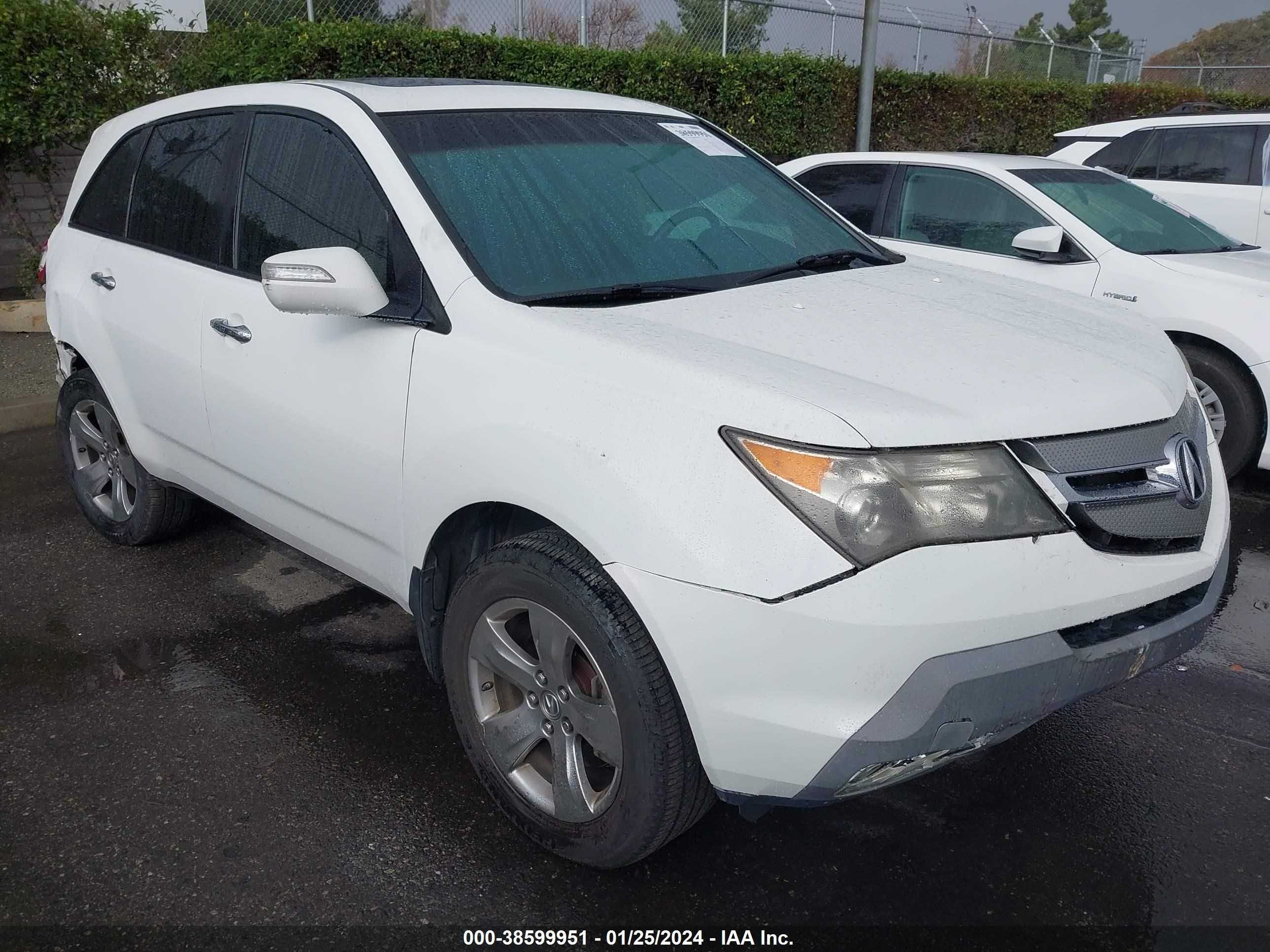 ACURA MDX 2007 2hnyd28817h545170