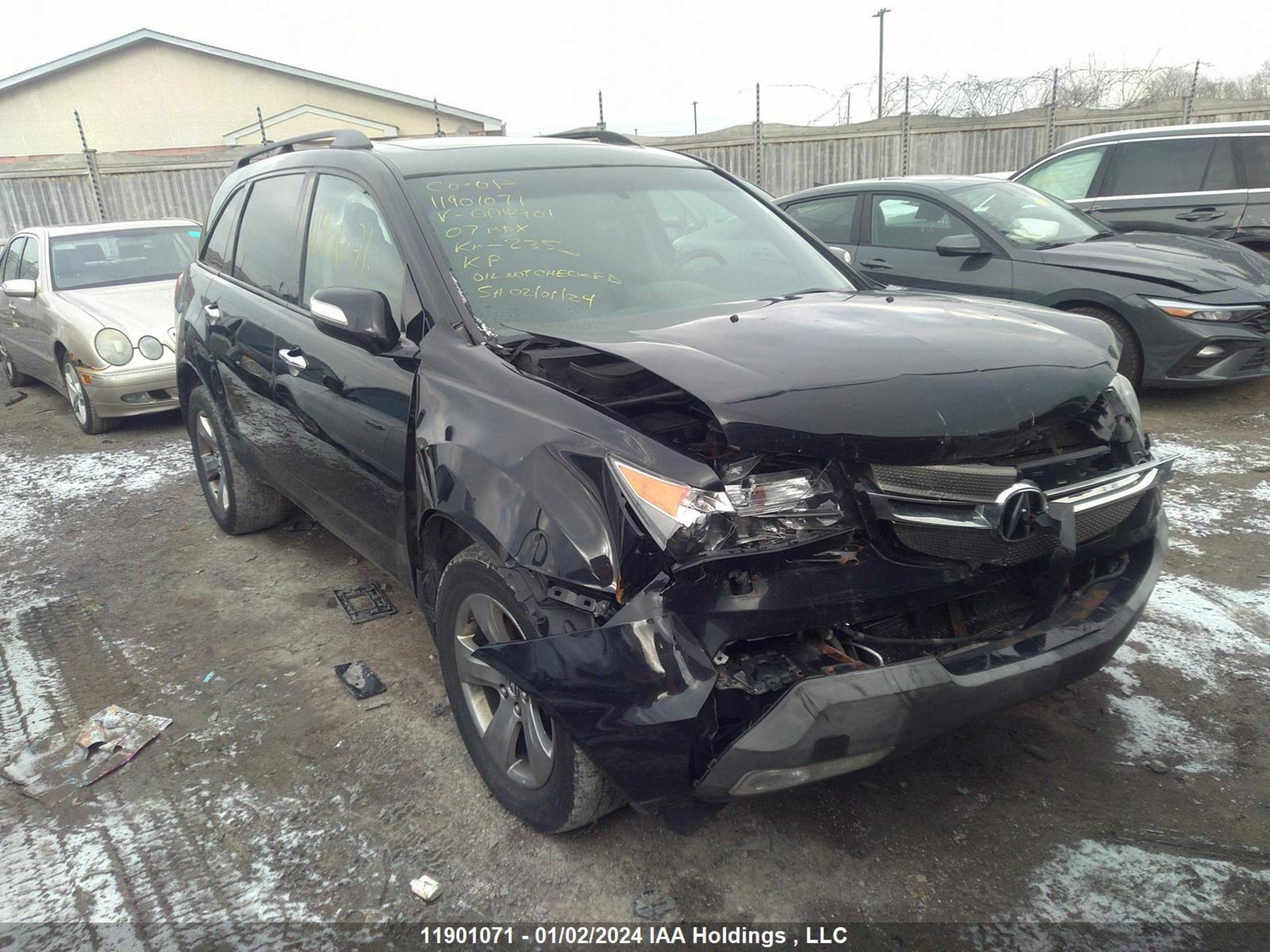 ACURA MDX 2007 2hnyd28857h004901