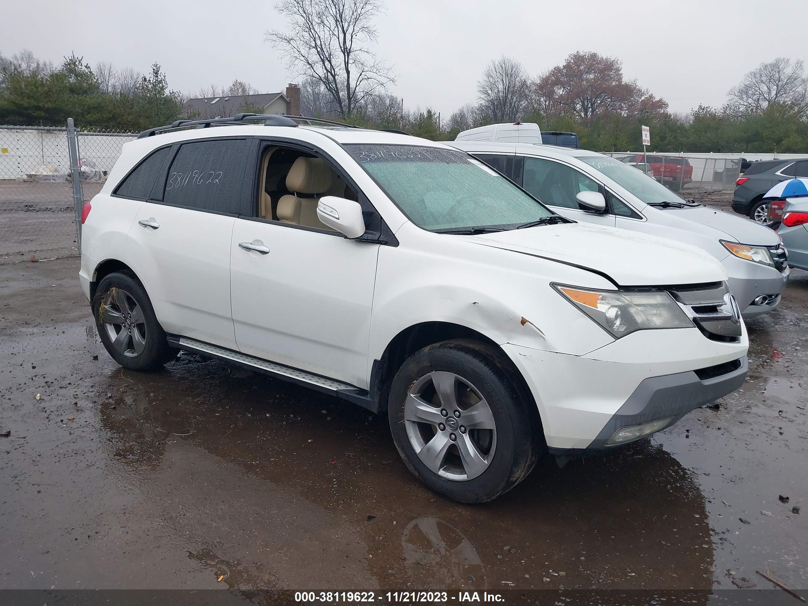 ACURA MDX 2007 2hnyd28877h543018