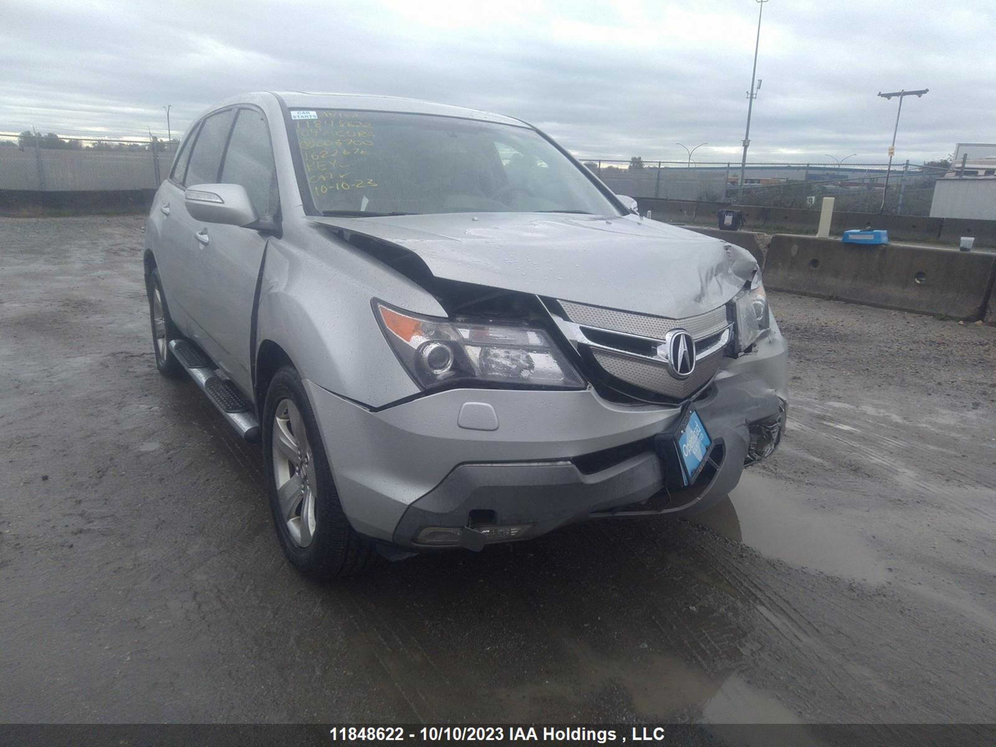 ACURA MDX 2009 2hnyd28889h003700