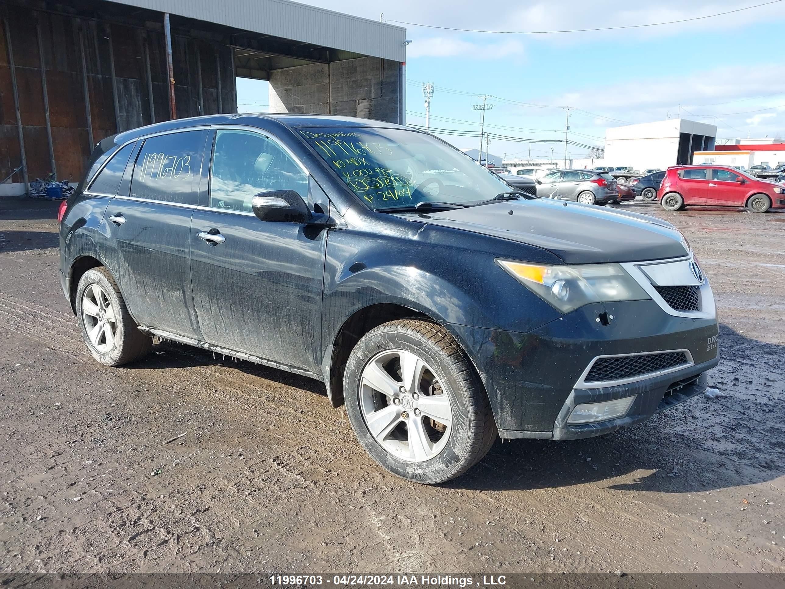 ACURA MDX 2010 2hnyd2h28ah002787