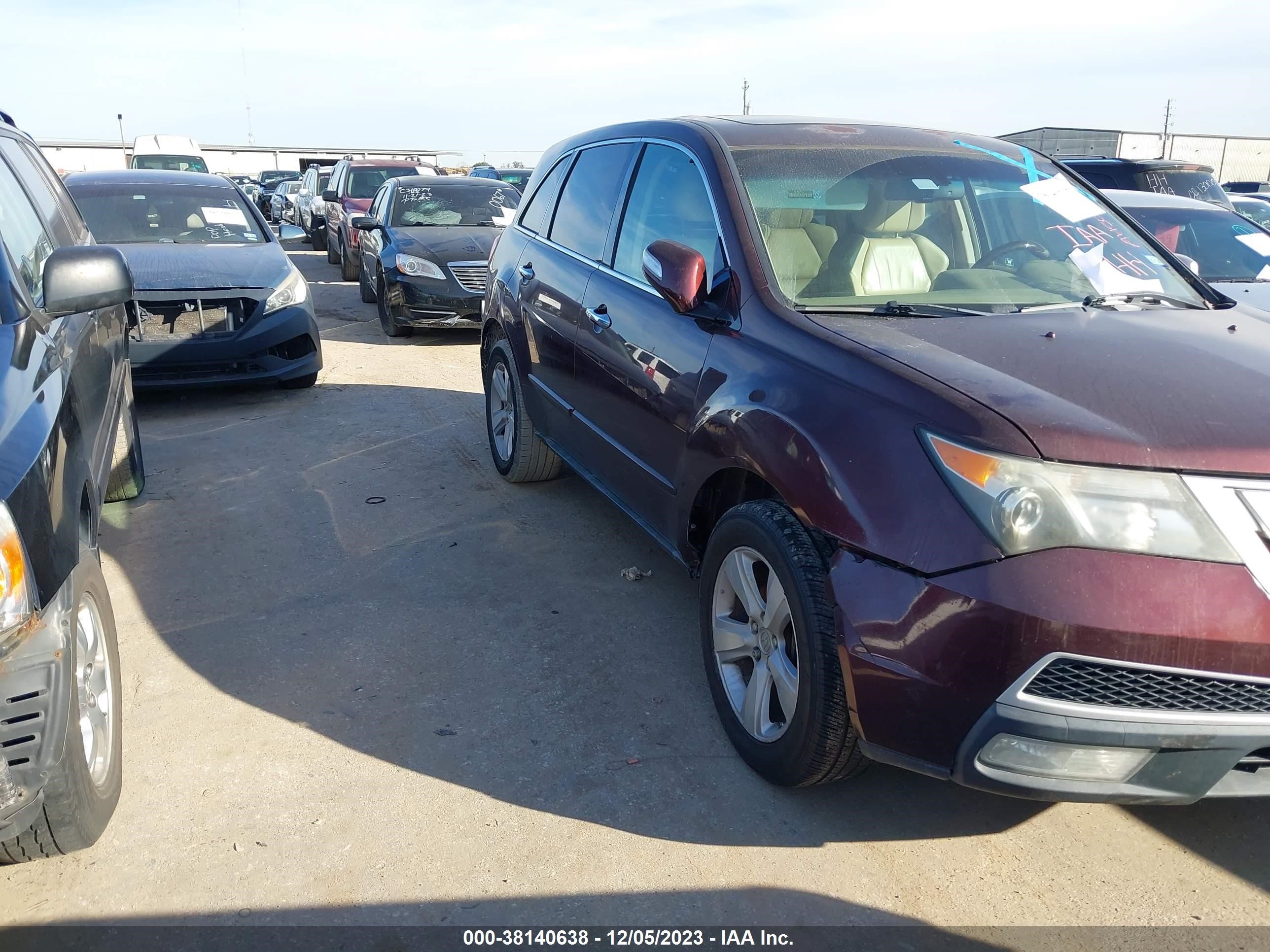 ACURA MDX 2010 2hnyd2h65ah506264