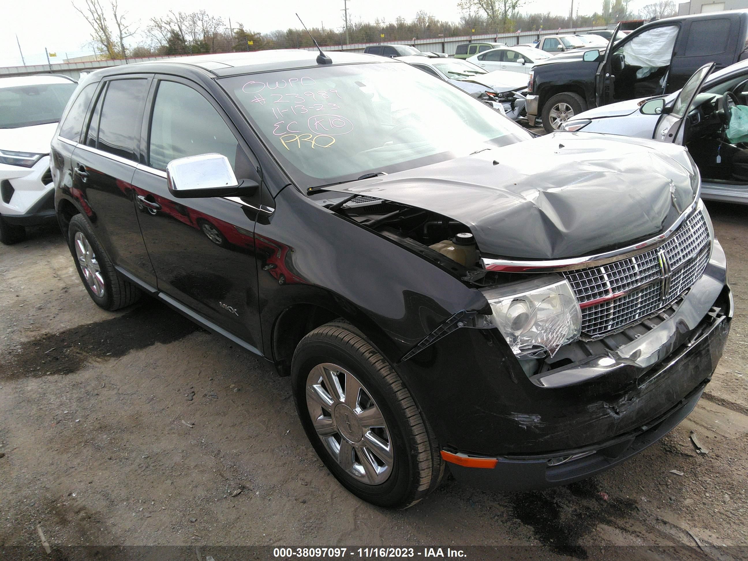 LINCOLN MKX 2007 2lmdu68c07bj21580