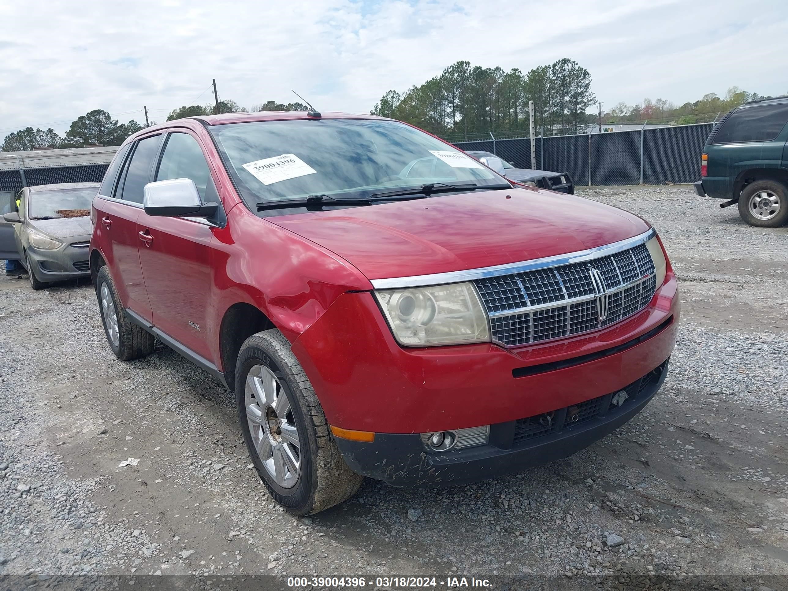 LINCOLN MKX 2007 2lmdu68c87bj13694