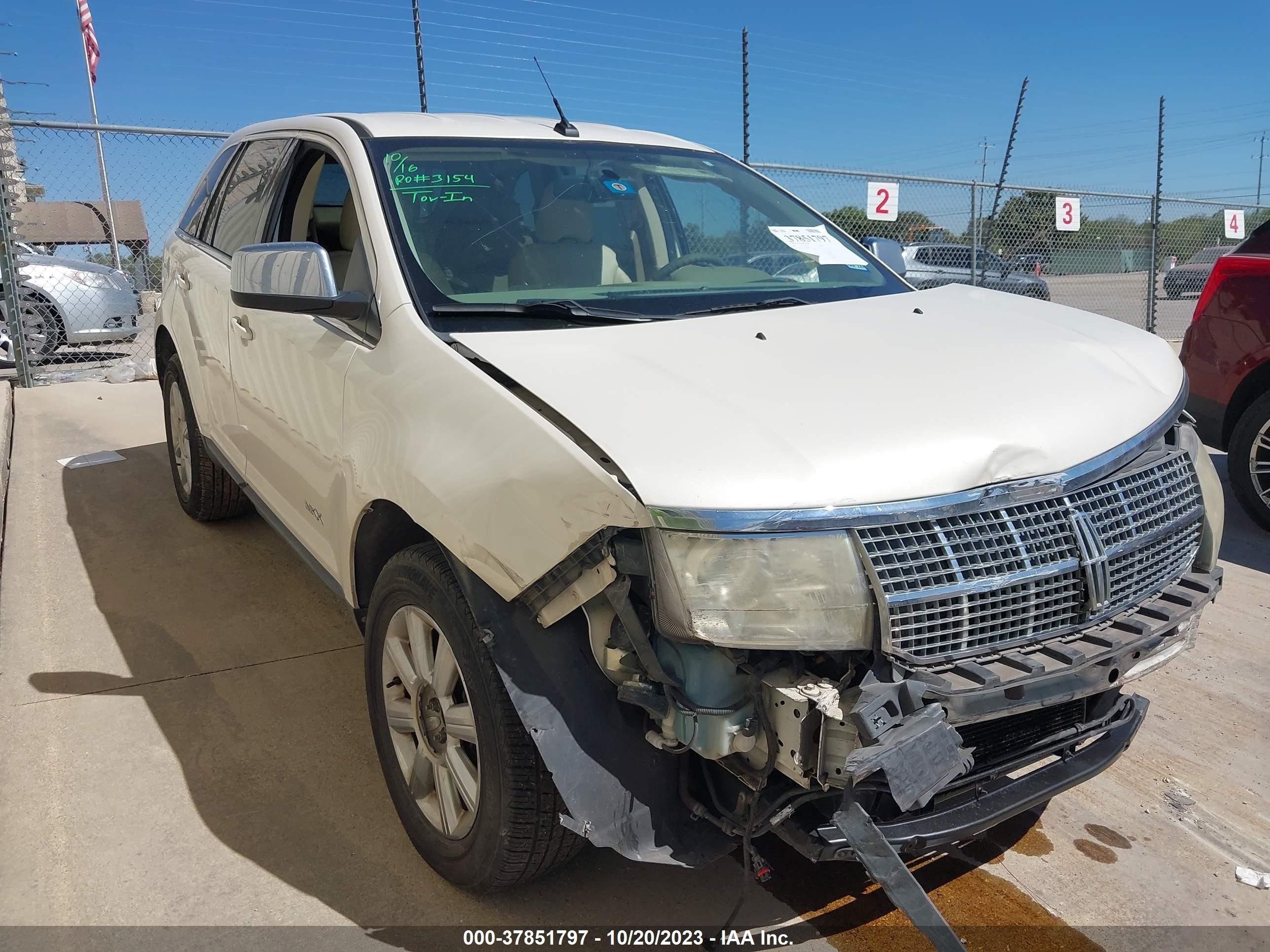 LINCOLN MKX 2007 2lmdu68c97bj26695