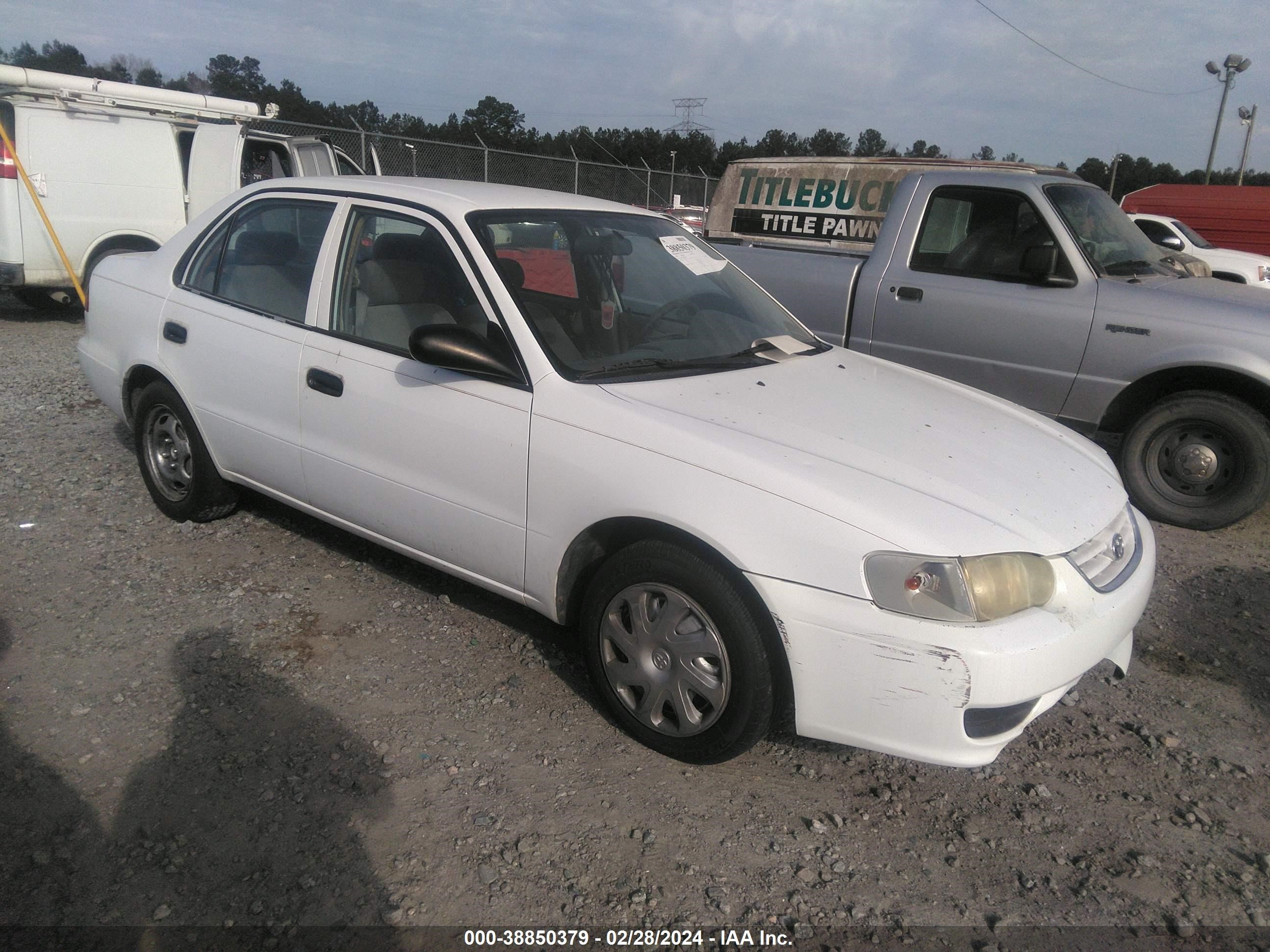 TOYOTA COROLLA 2001 2t1br12e21c475282