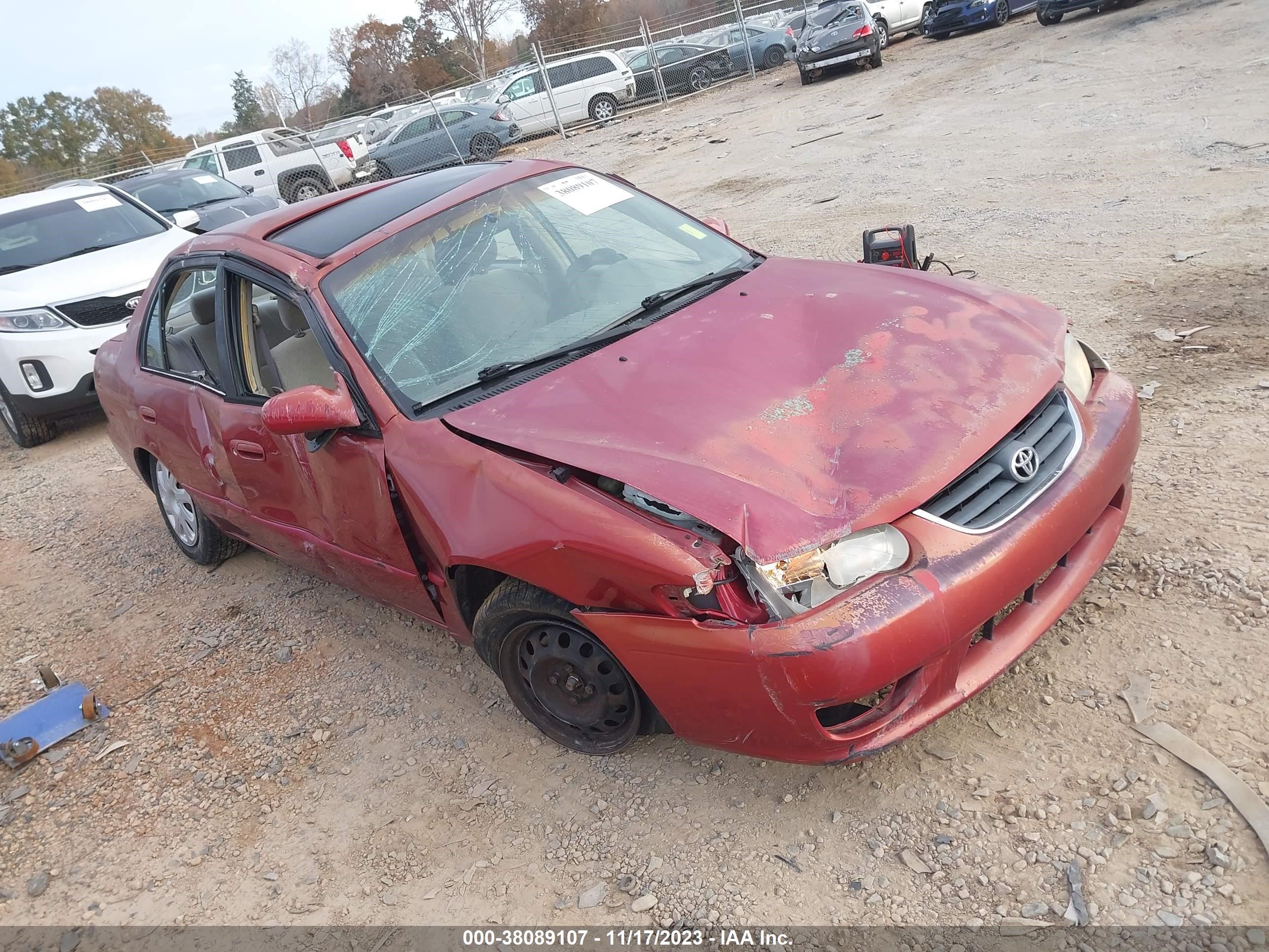 TOYOTA COROLLA 2002 2t1br12e32c550962