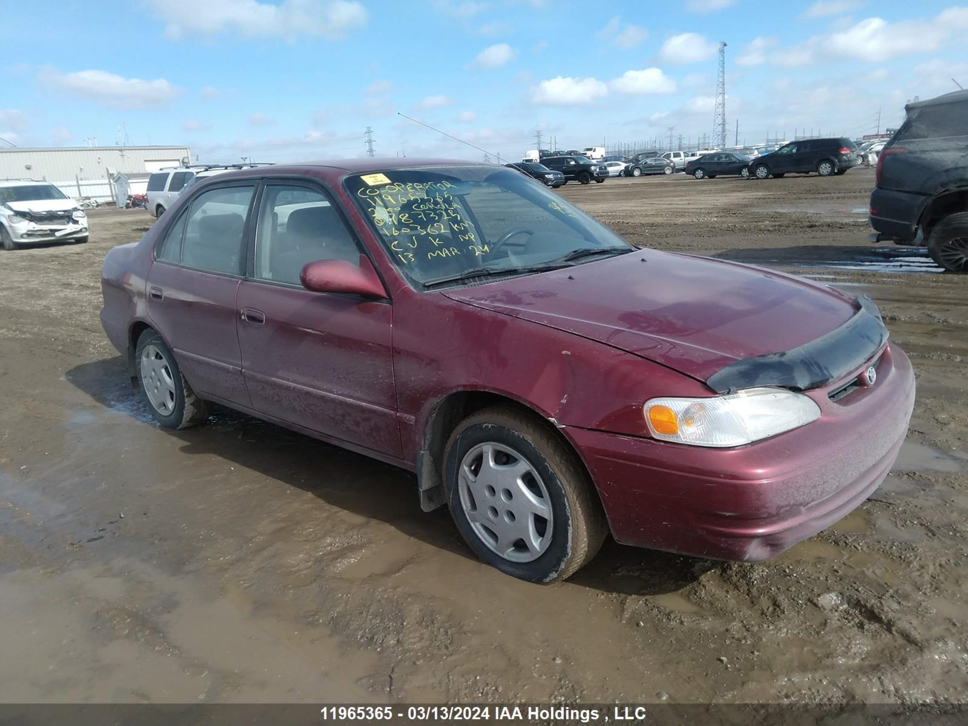 TOYOTA COROLLA 2000 2t1br12e6yc787325