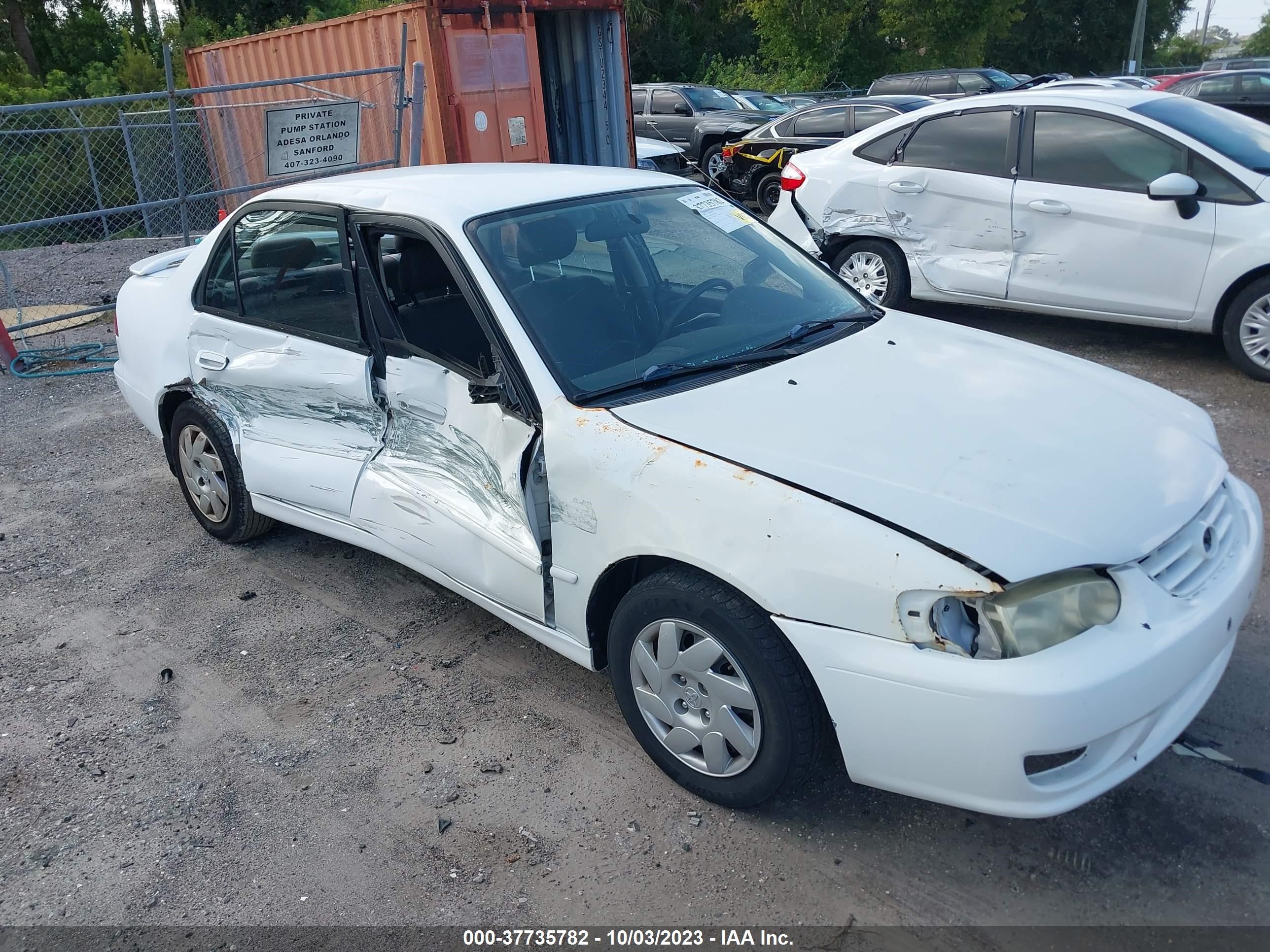 TOYOTA COROLLA 2001 2t1br12e91c441789