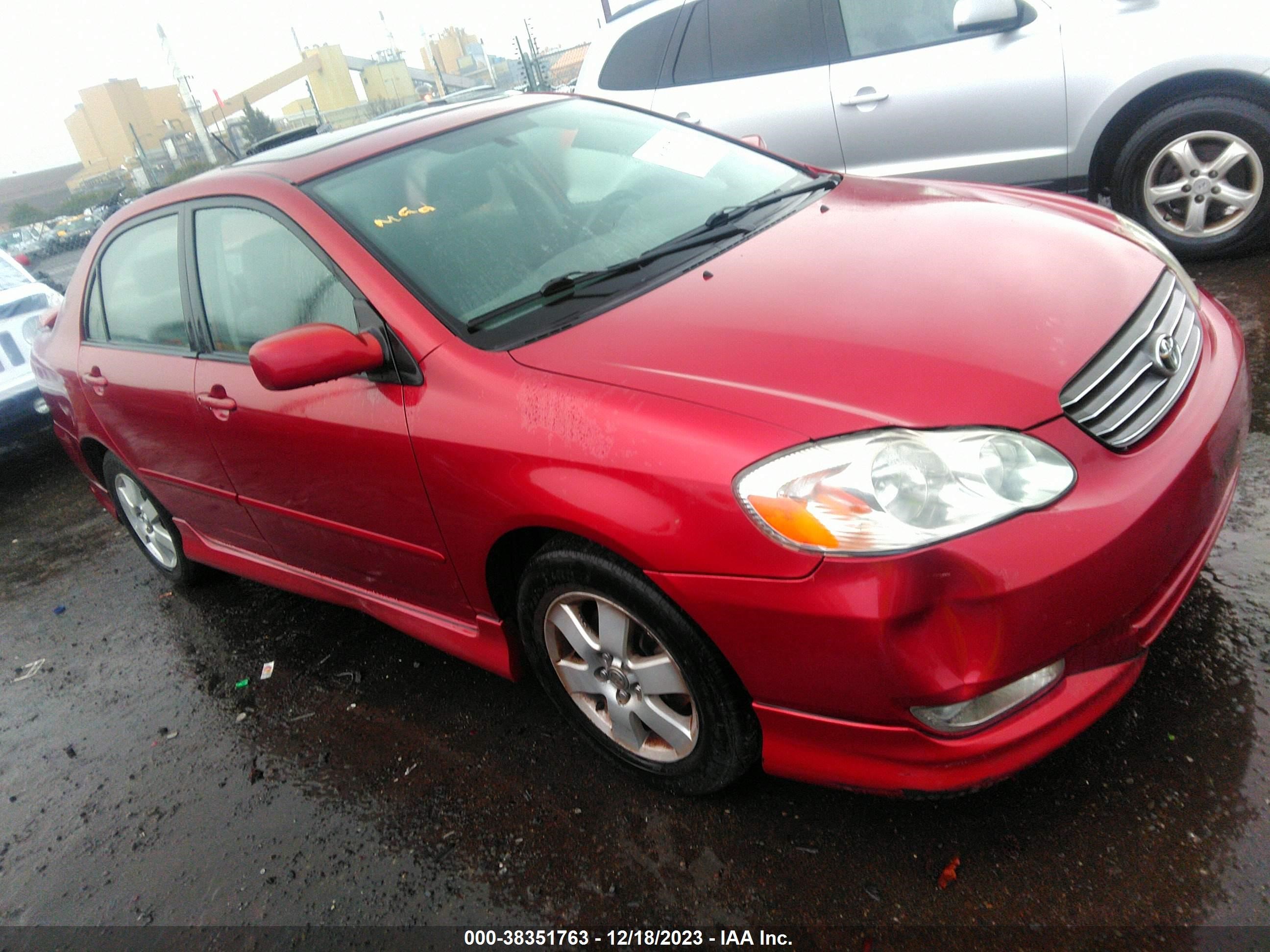 TOYOTA COROLLA 2003 2t1br32e03c083366