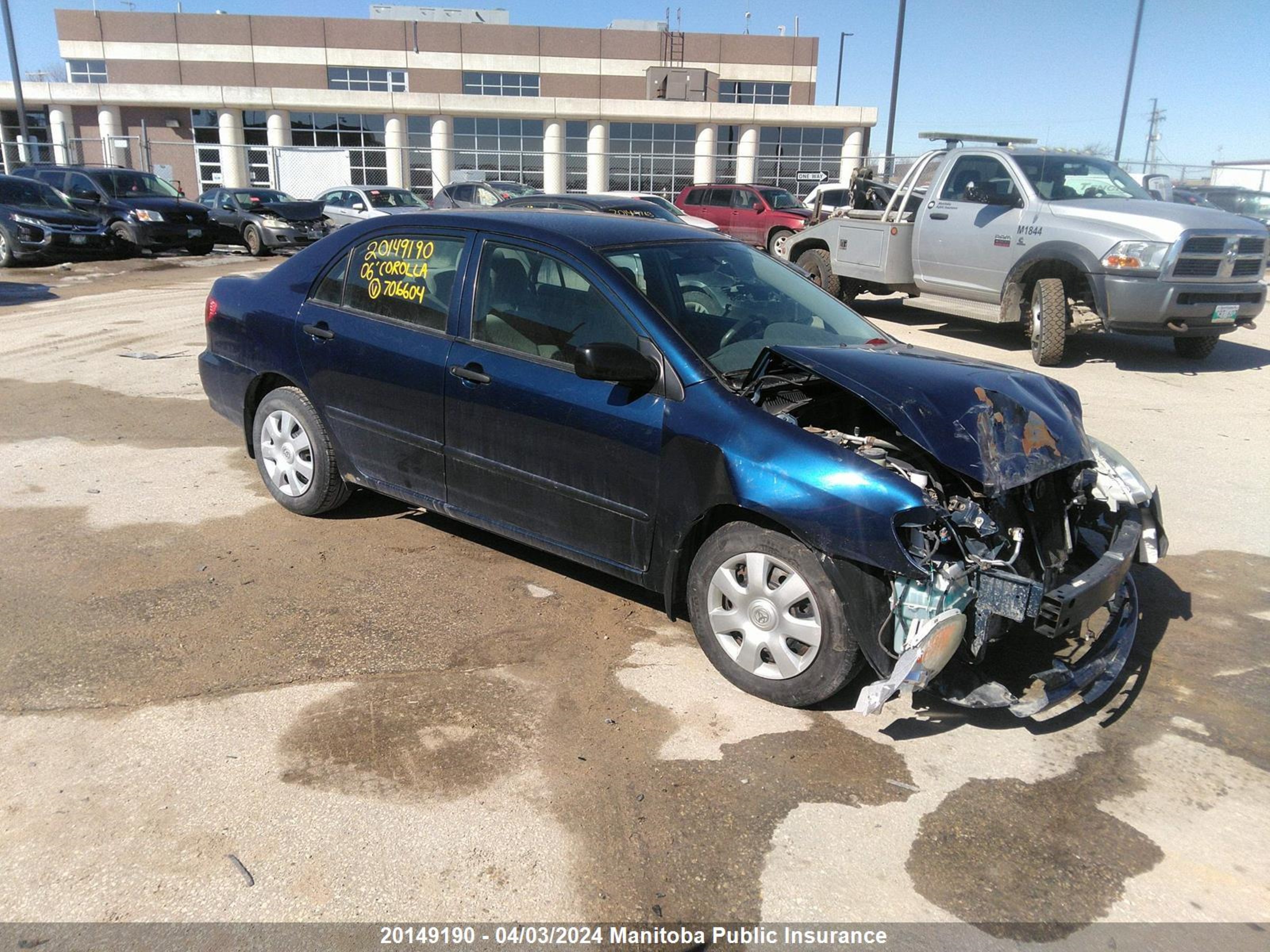 TOYOTA COROLLA 2006 2t1br32e06c706604