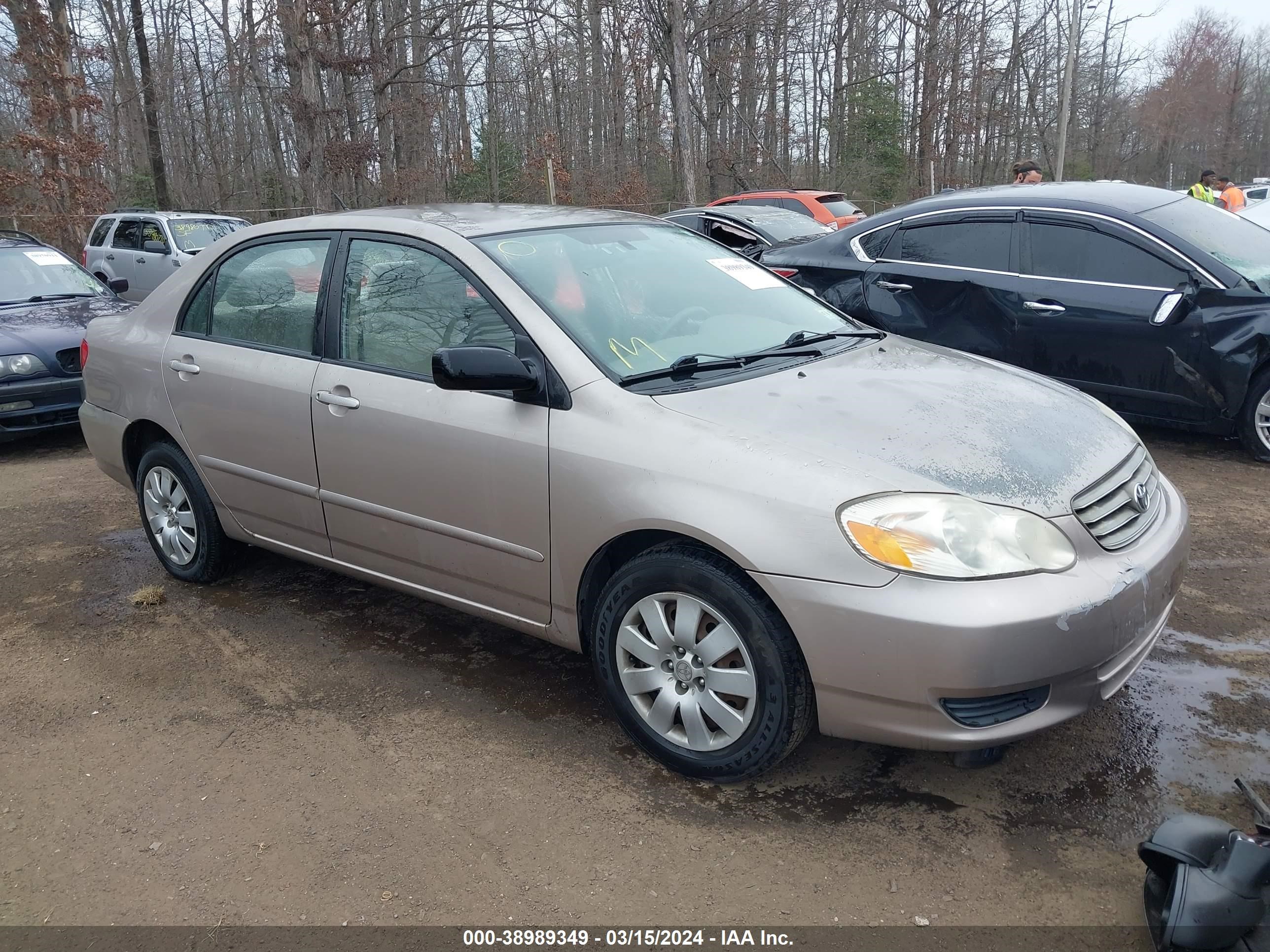 TOYOTA COROLLA 2003 2t1br32e13c054166