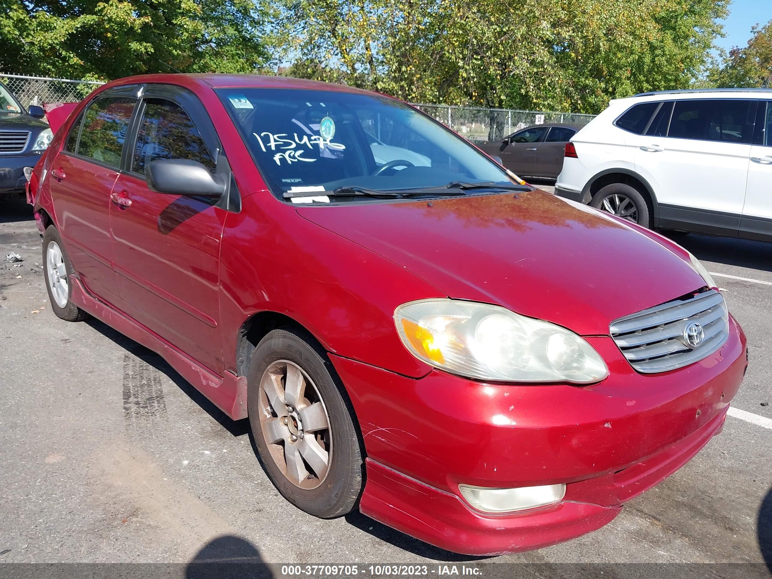 TOYOTA COROLLA 2003 2t1br32e13c122448