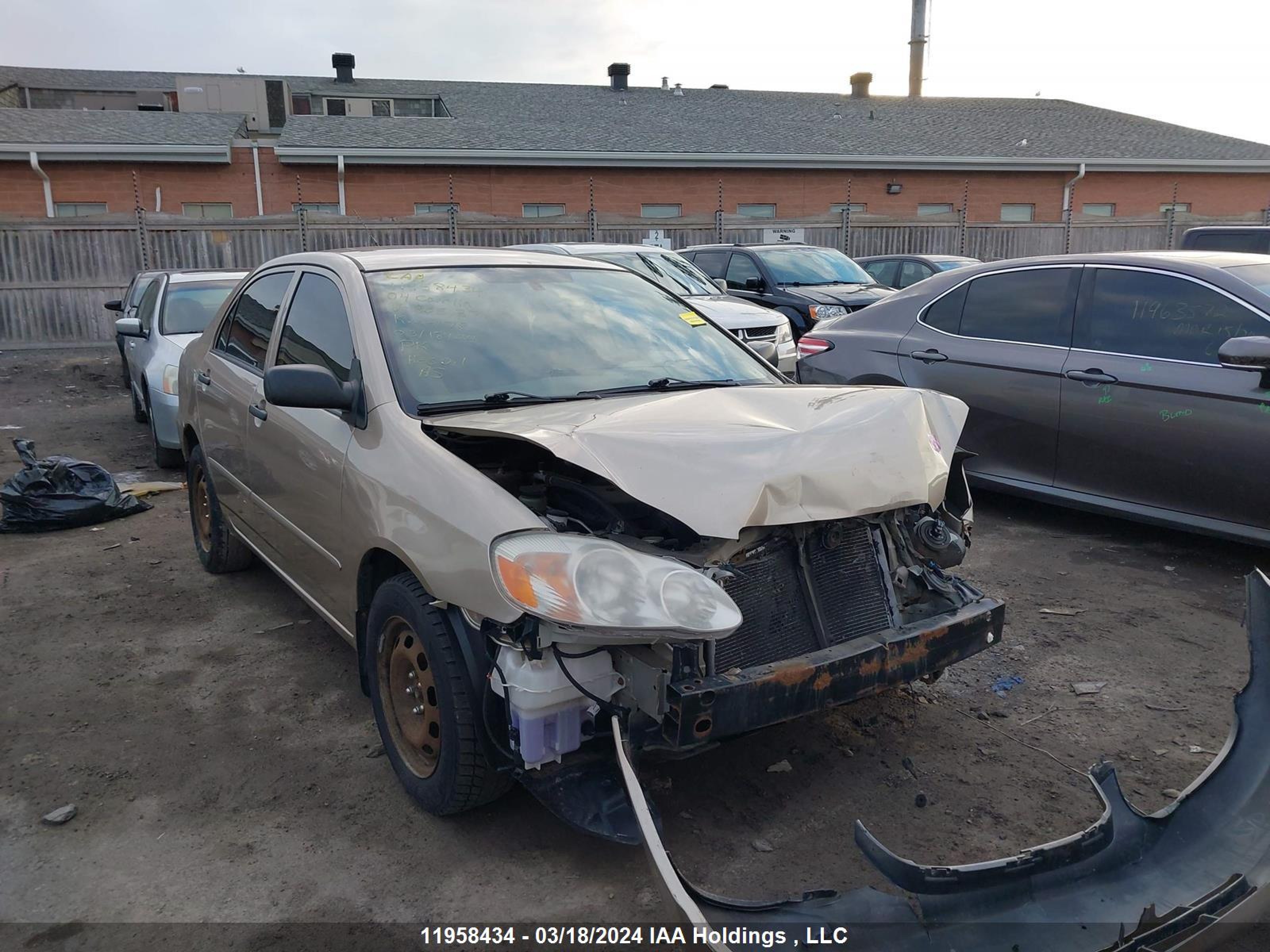 TOYOTA COROLLA 2004 2t1br32e14c805137