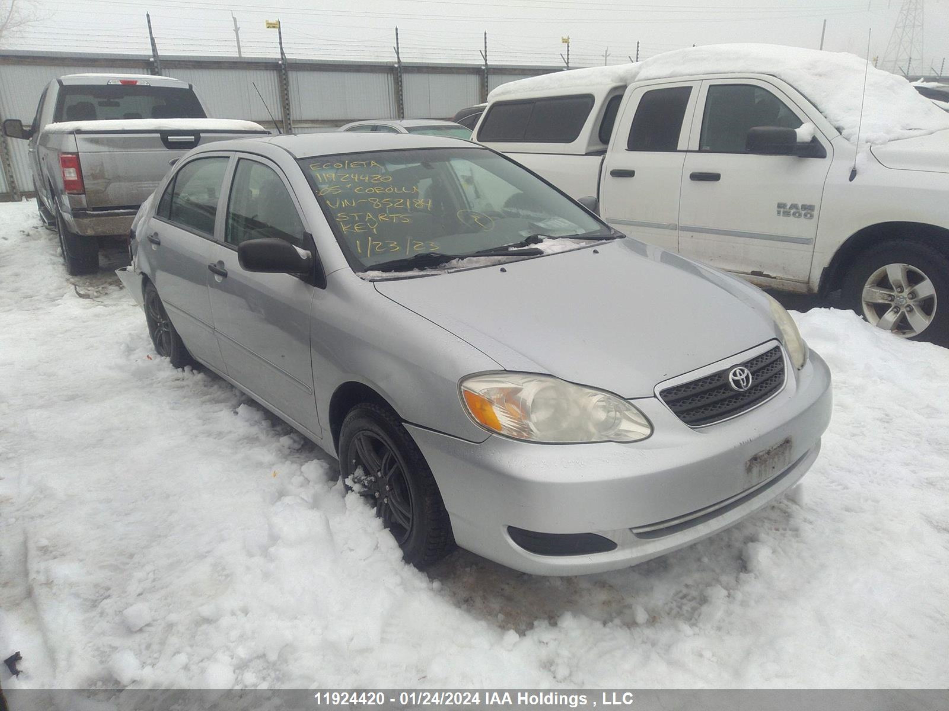 TOYOTA COROLLA 2005 2t1br32e15c852184