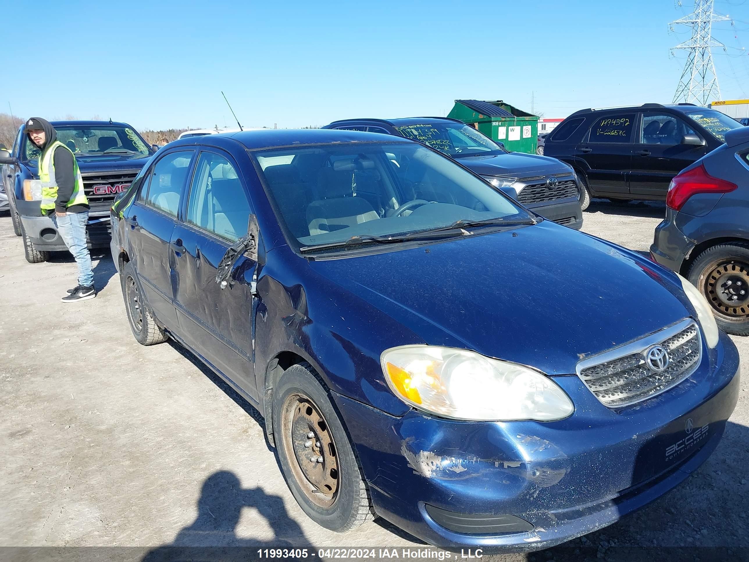 TOYOTA COROLLA 2008 2t1br32e18c865148