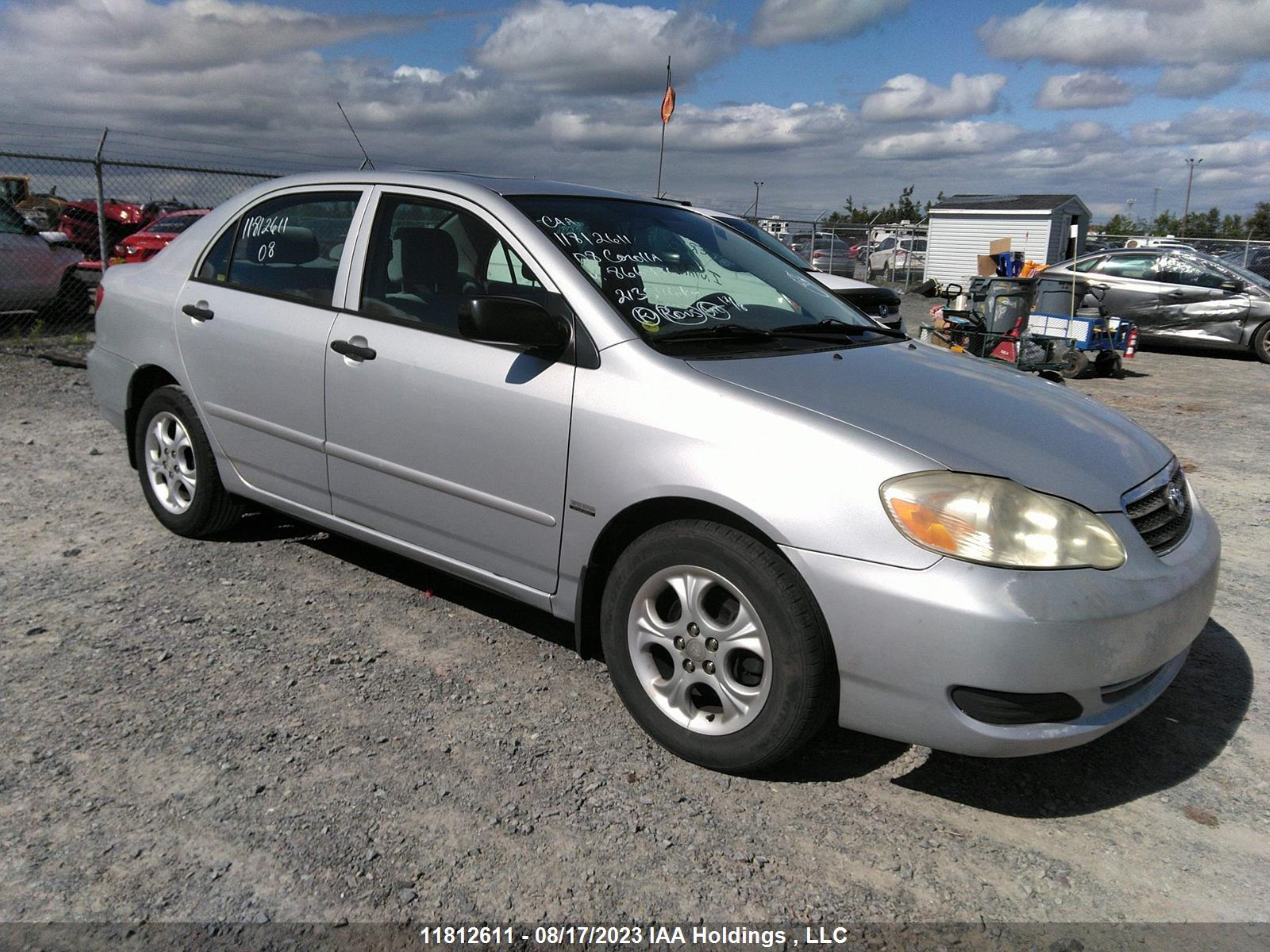 TOYOTA COROLLA 2008 2t1br32e18c866476