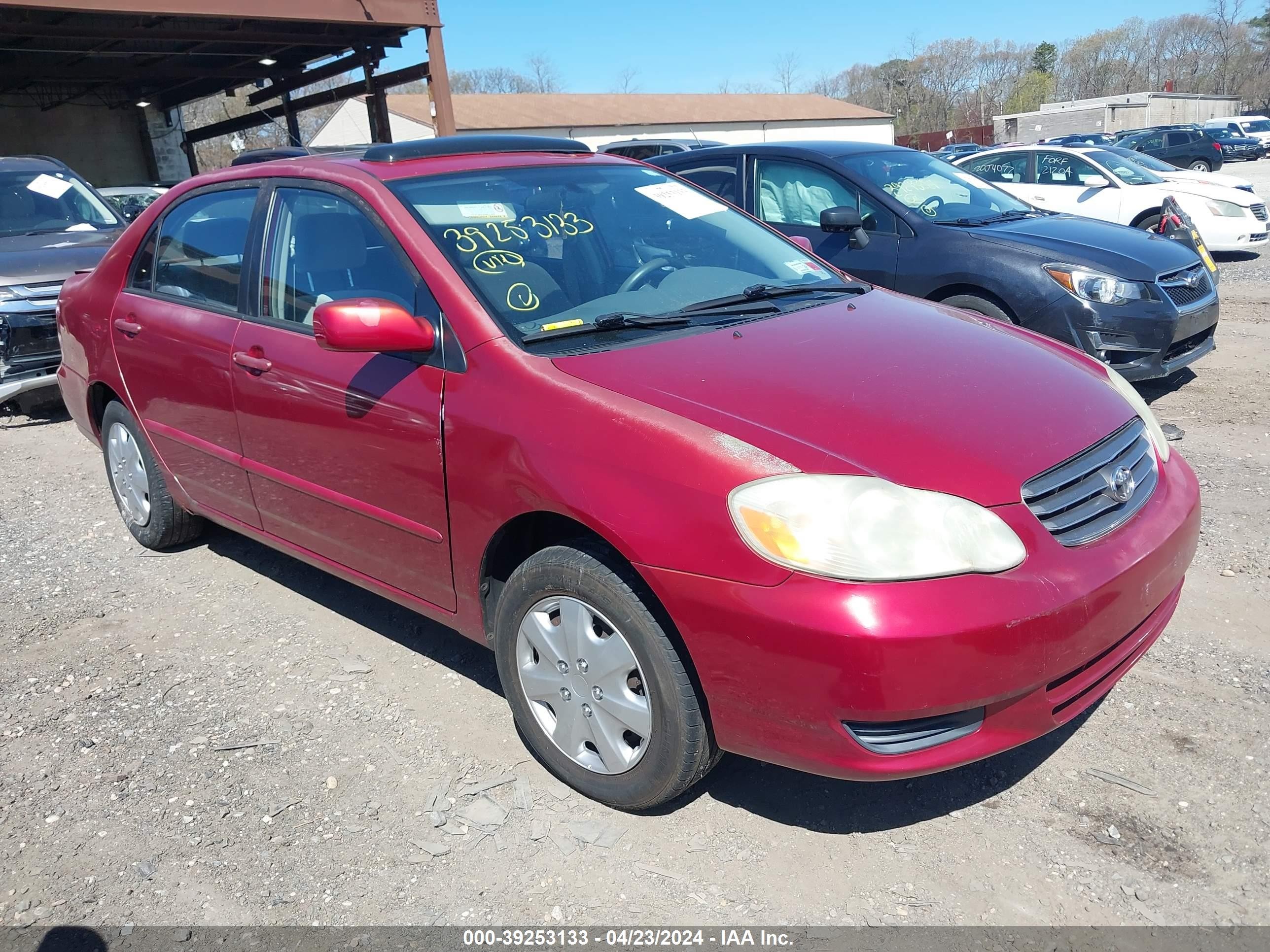 TOYOTA COROLLA 2003 2t1br32e23c056797