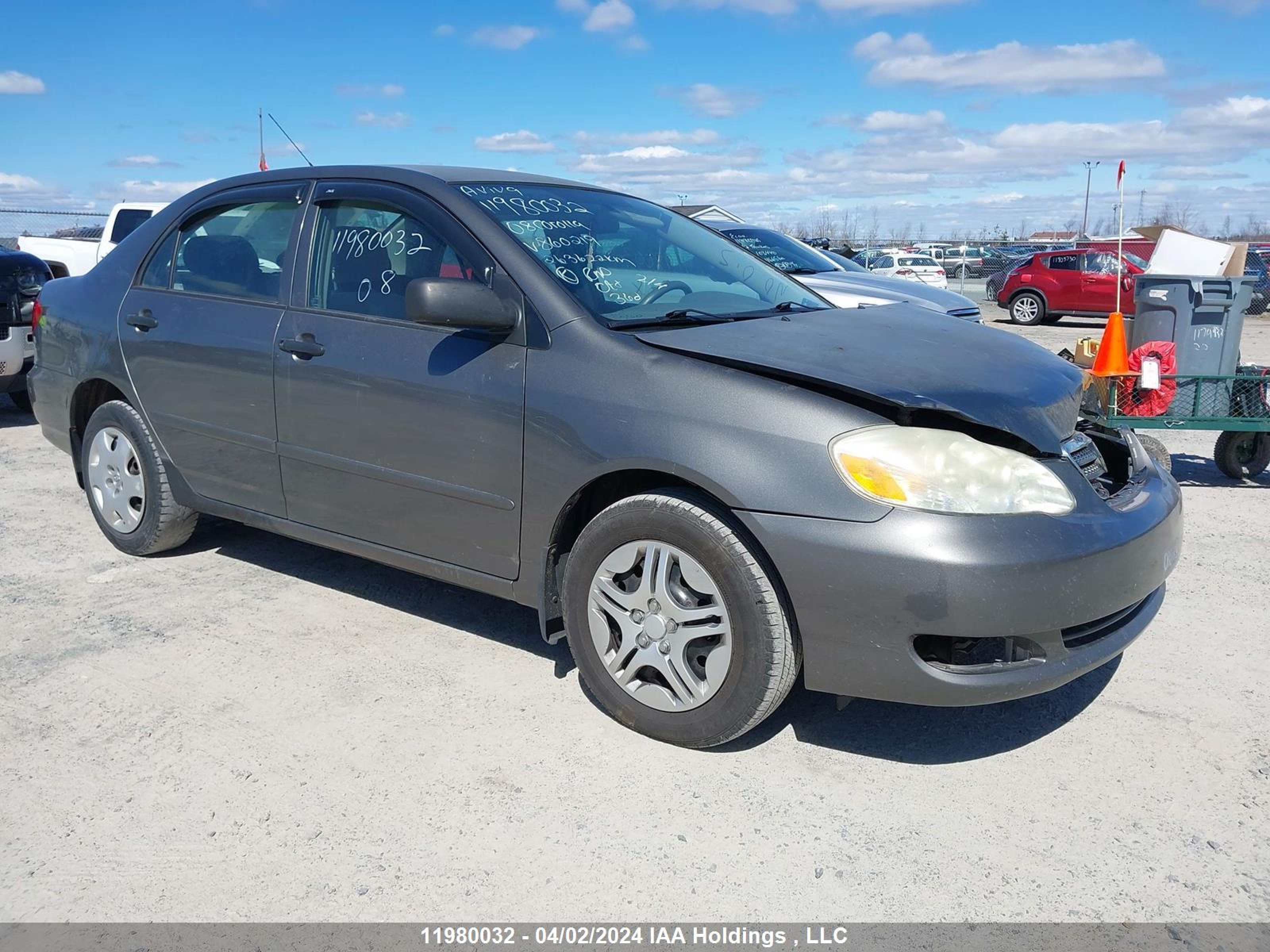 TOYOTA COROLLA 2008 2t1br32e68c860219