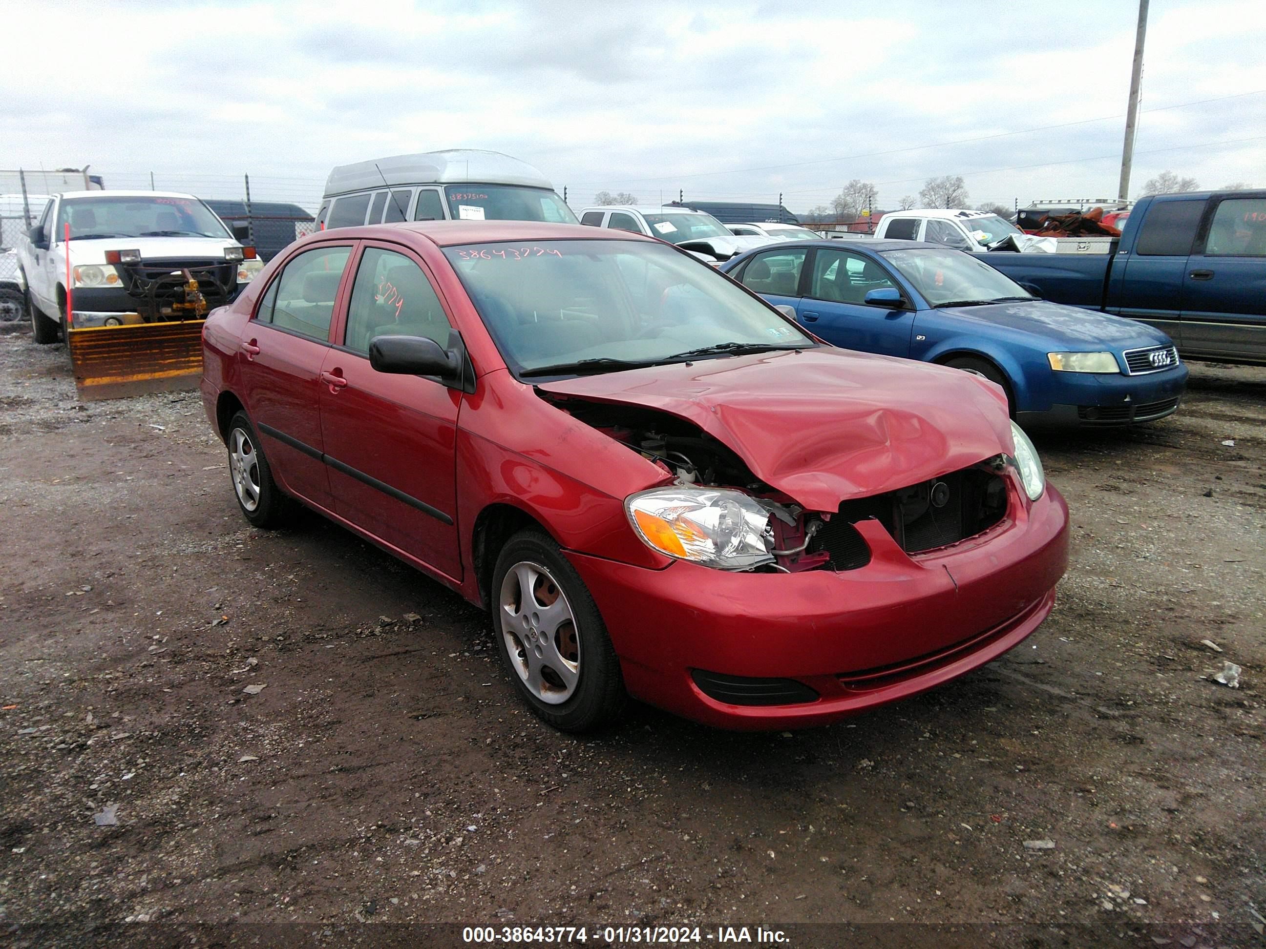 TOYOTA COROLLA 2008 2t1br32e68c878381