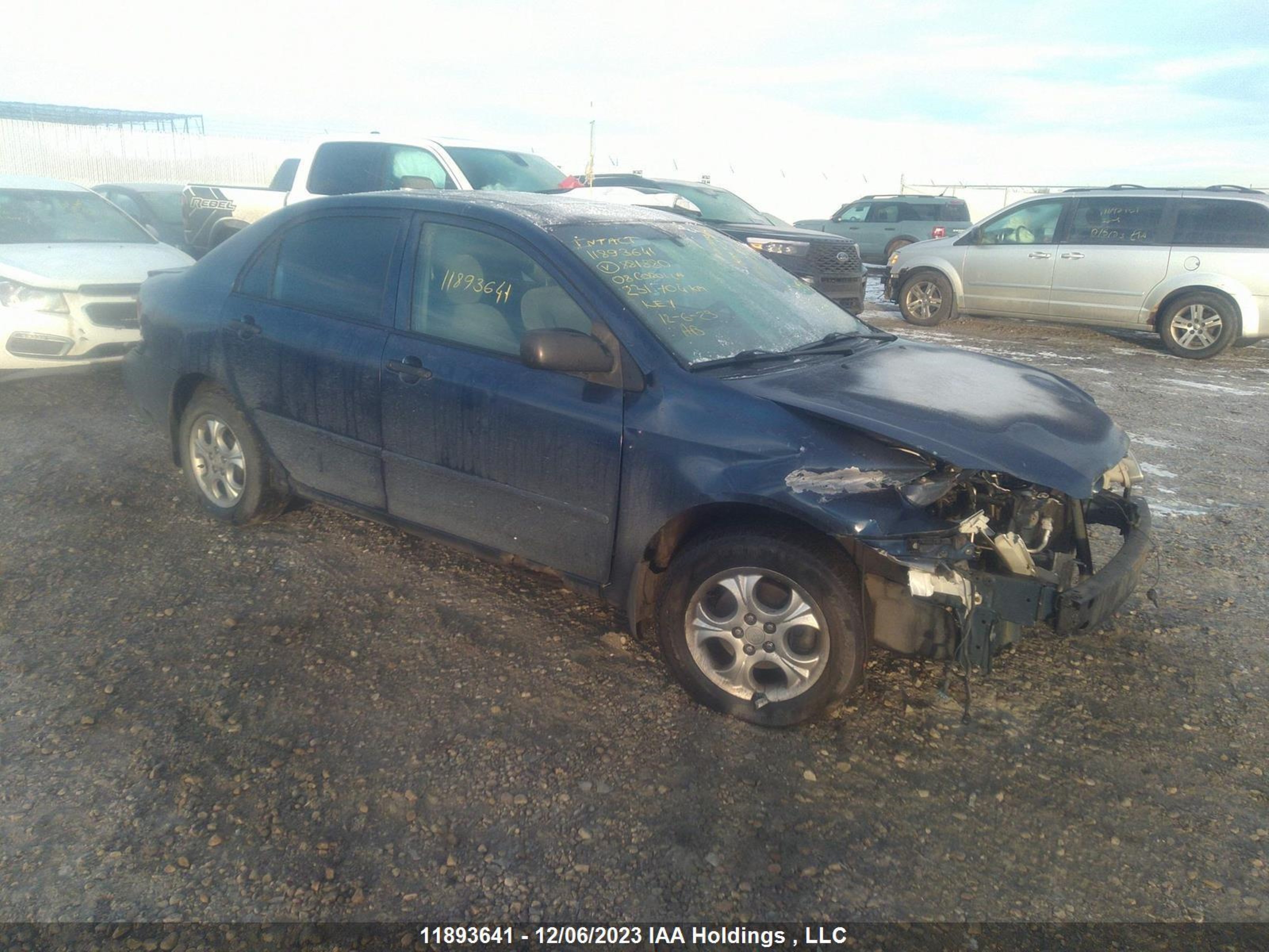 TOYOTA COROLLA 2008 2t1br32e68c881880