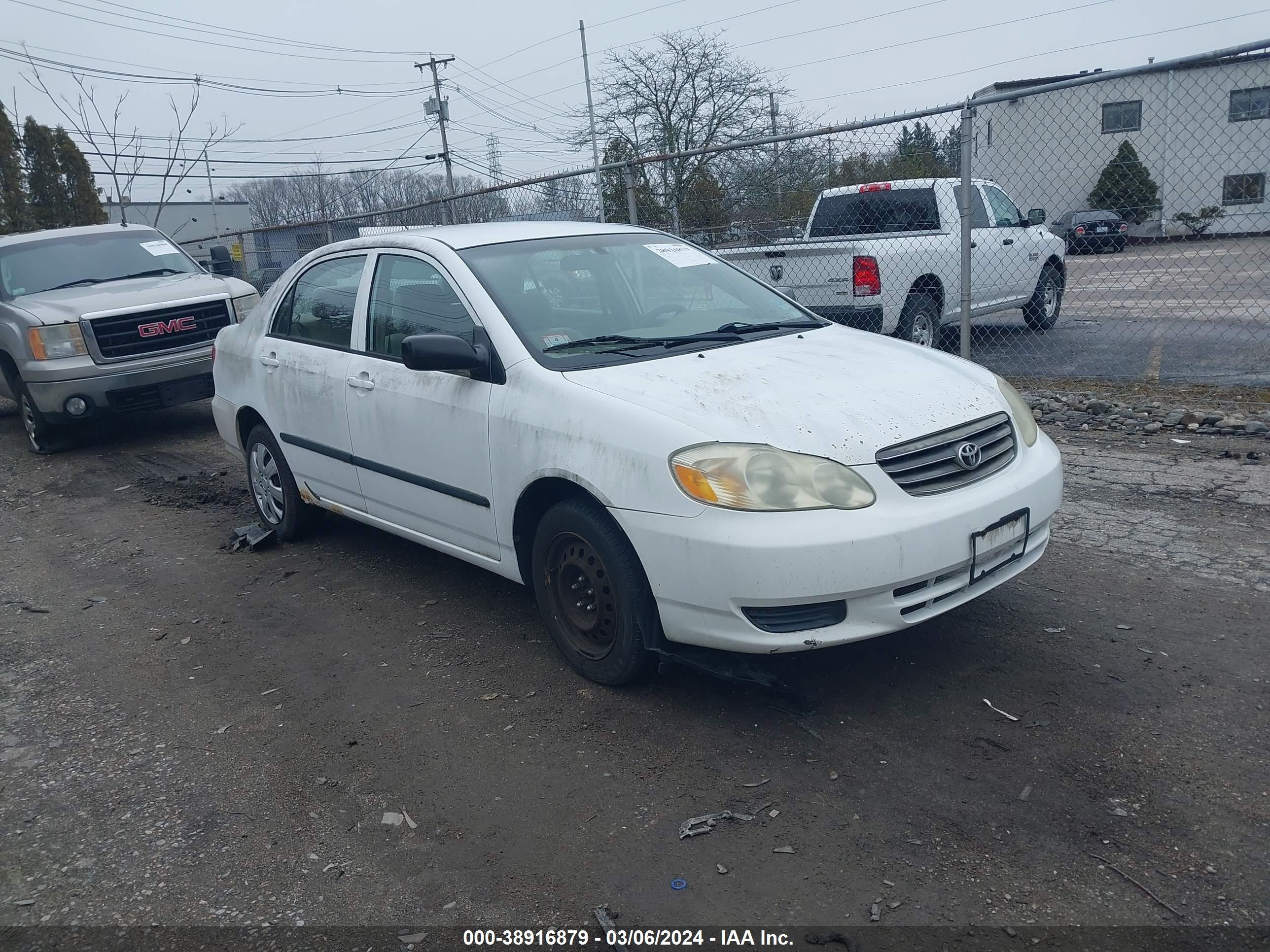 TOYOTA COROLLA 2003 2t1br32e73c060988