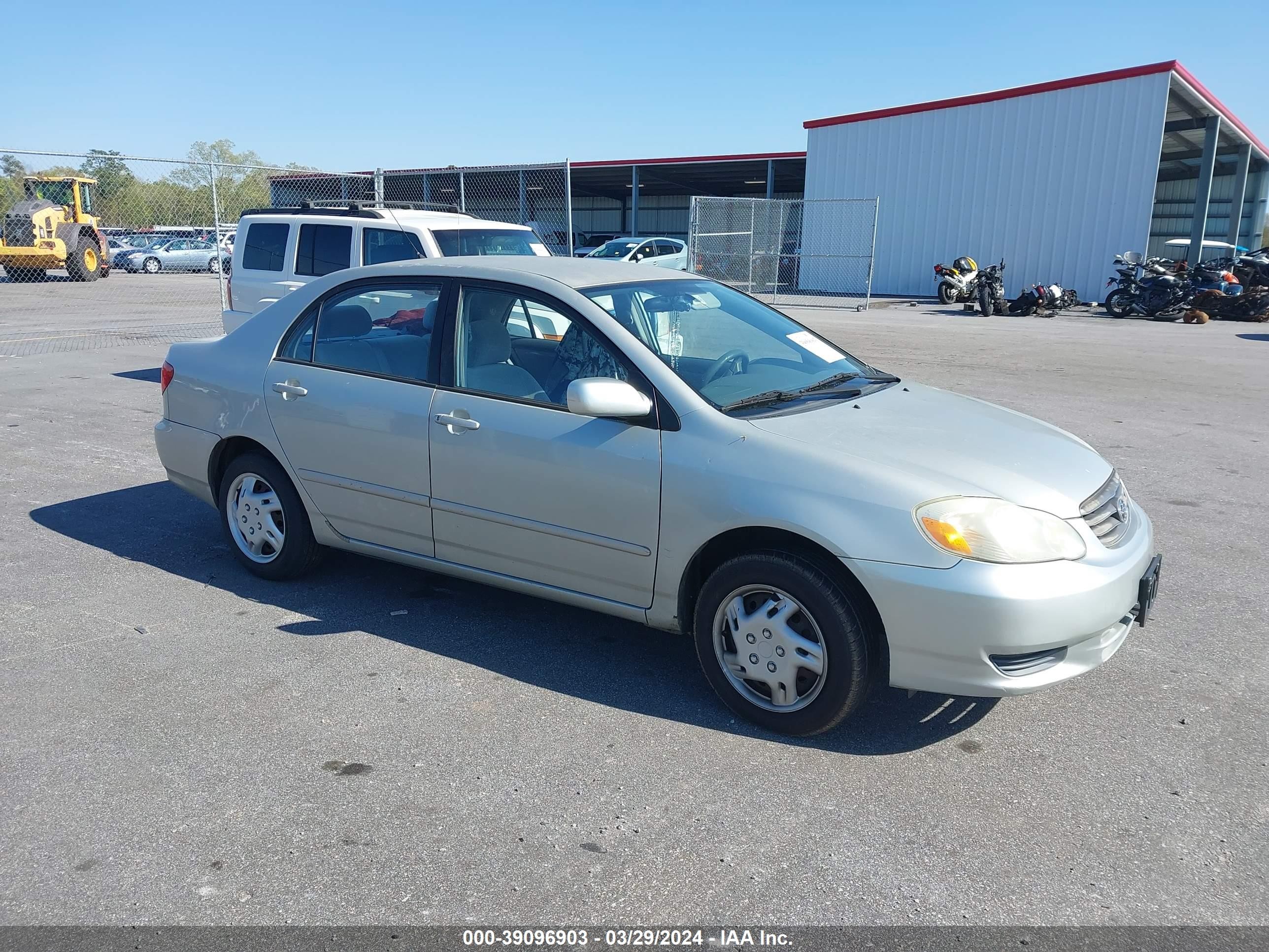 TOYOTA COROLLA 2003 2t1br32e73c088838