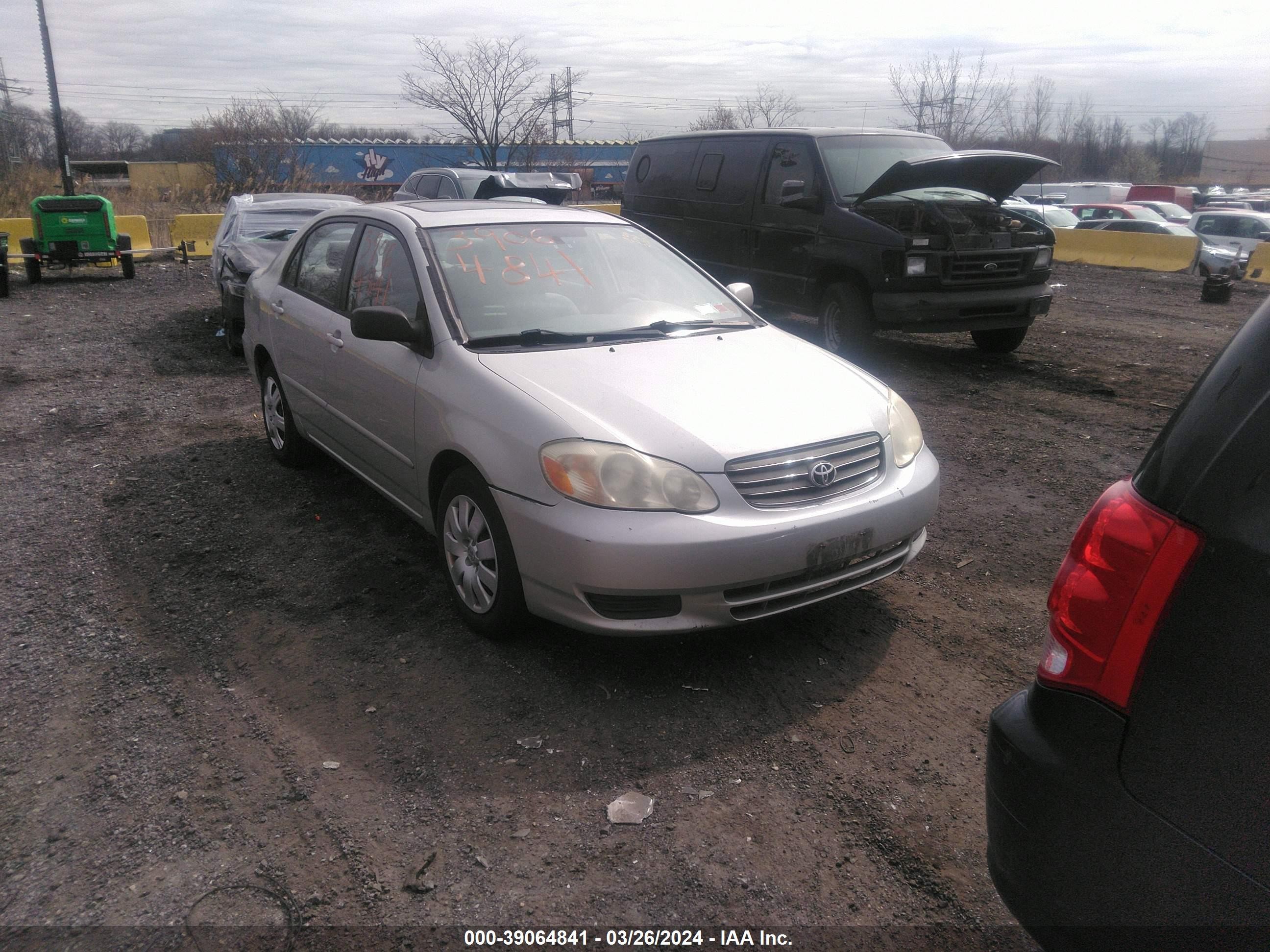 TOYOTA COROLLA 2003 2t1br32e73c128934