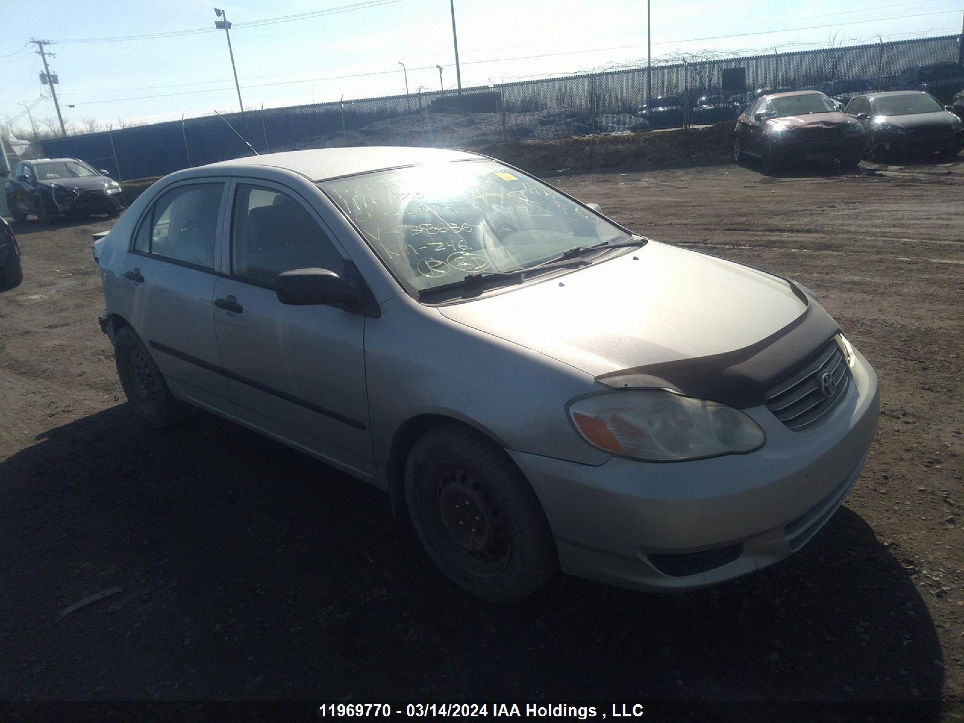 TOYOTA COROLLA 2003 2t1br32e73c738686