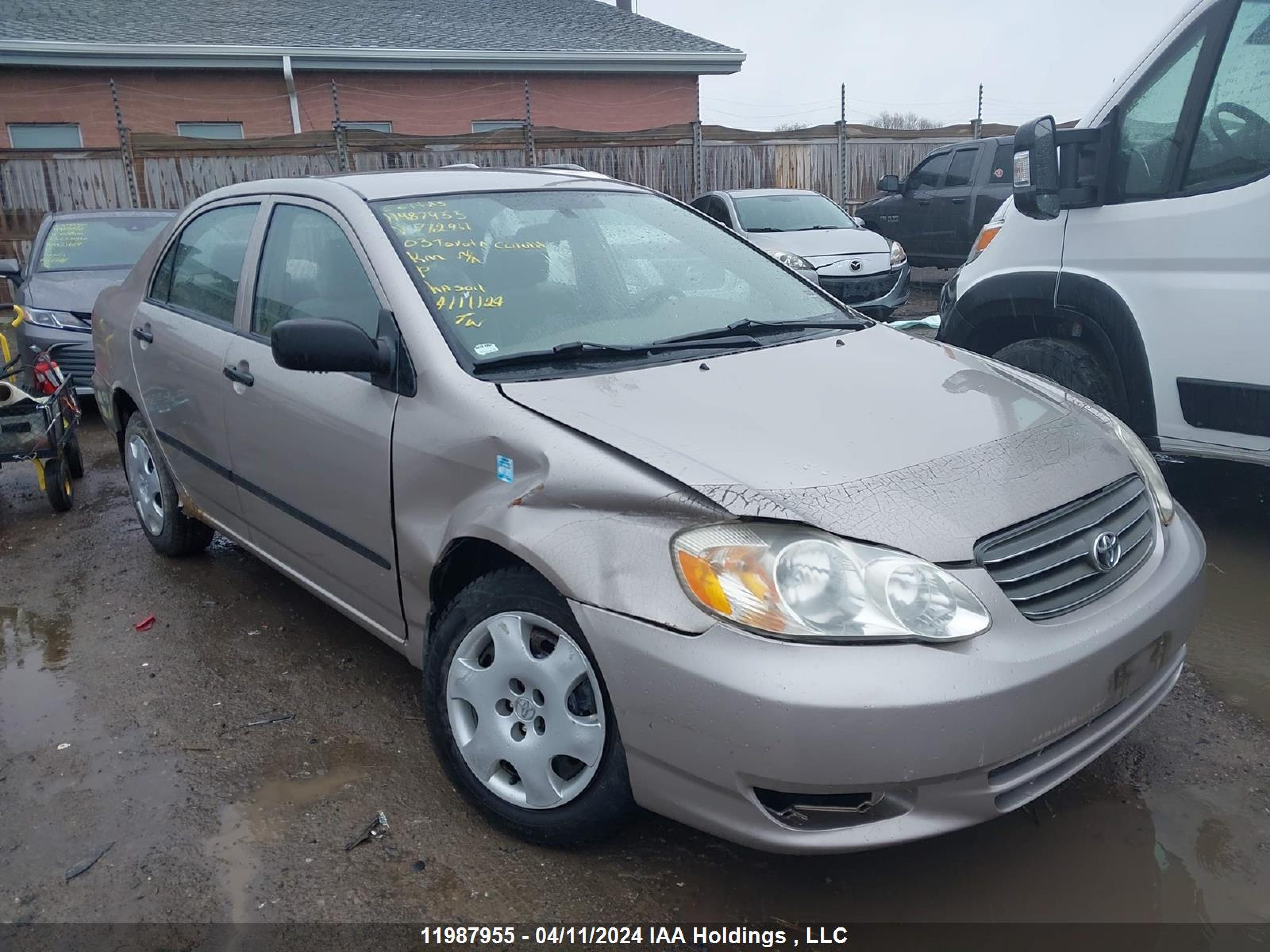 TOYOTA COROLLA 2003 2t1br32e83c772961