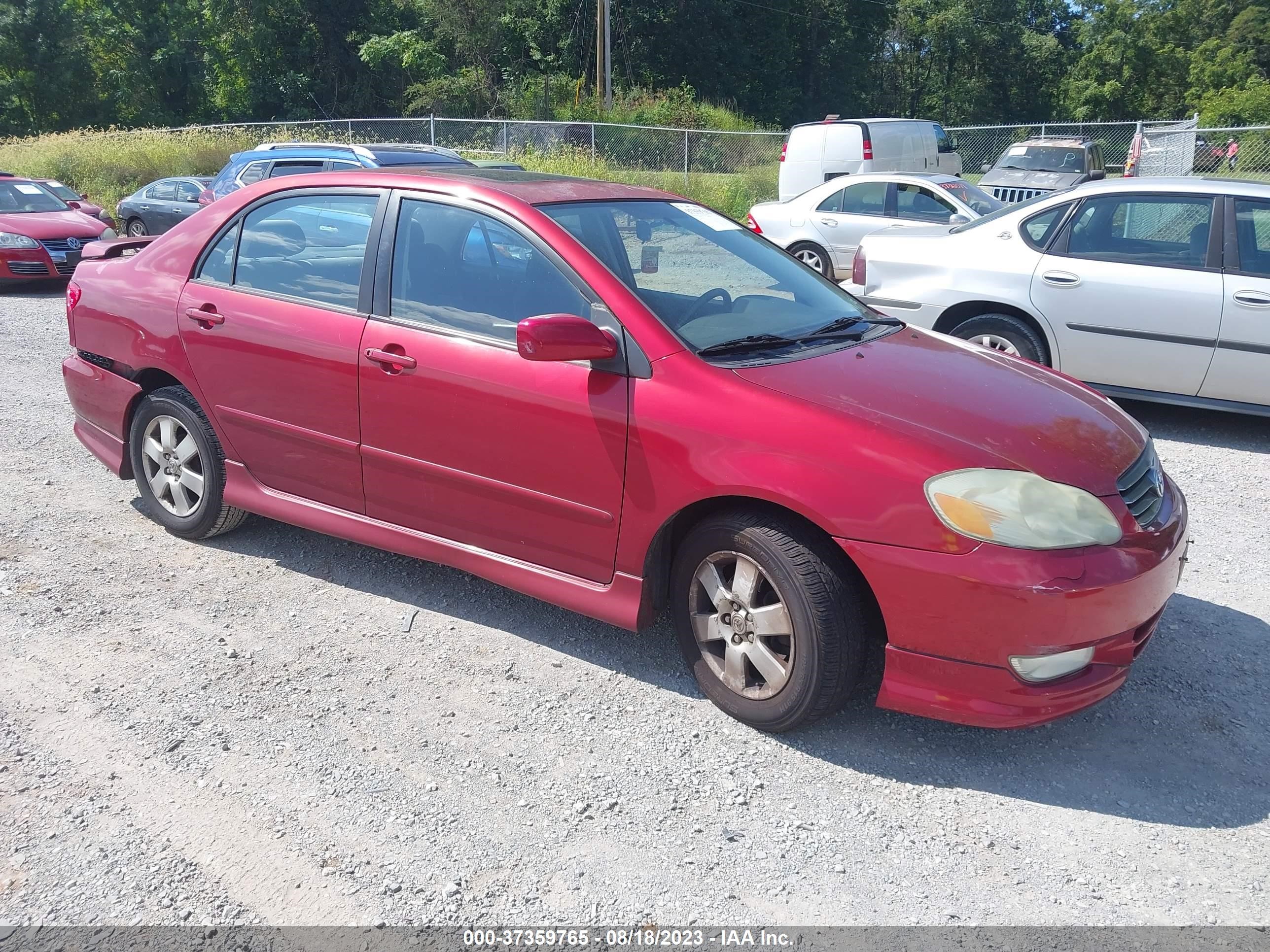 TOYOTA COROLLA 2004 2t1br32e84c306626