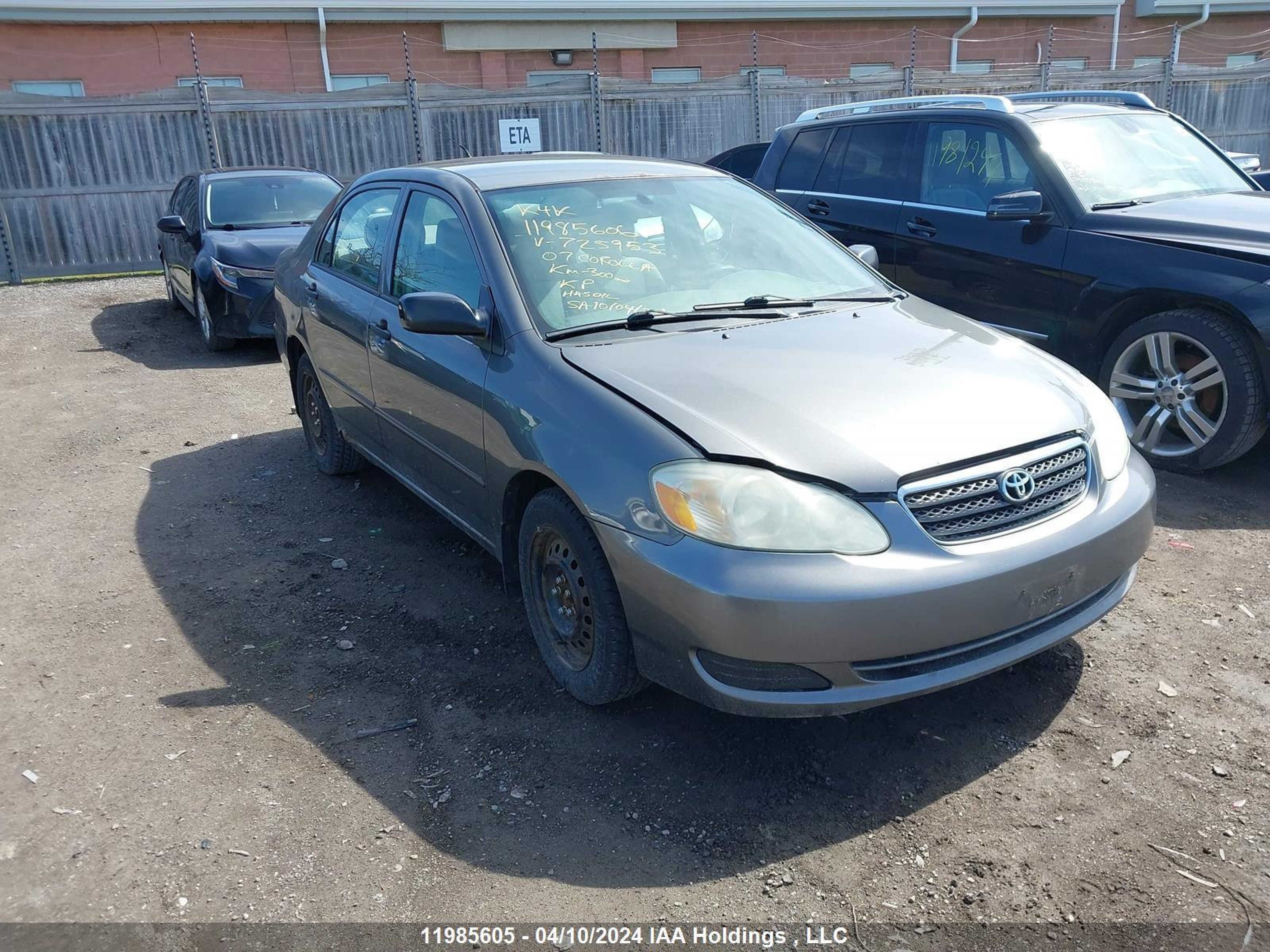 TOYOTA COROLLA 2007 2t1br32e87c725953