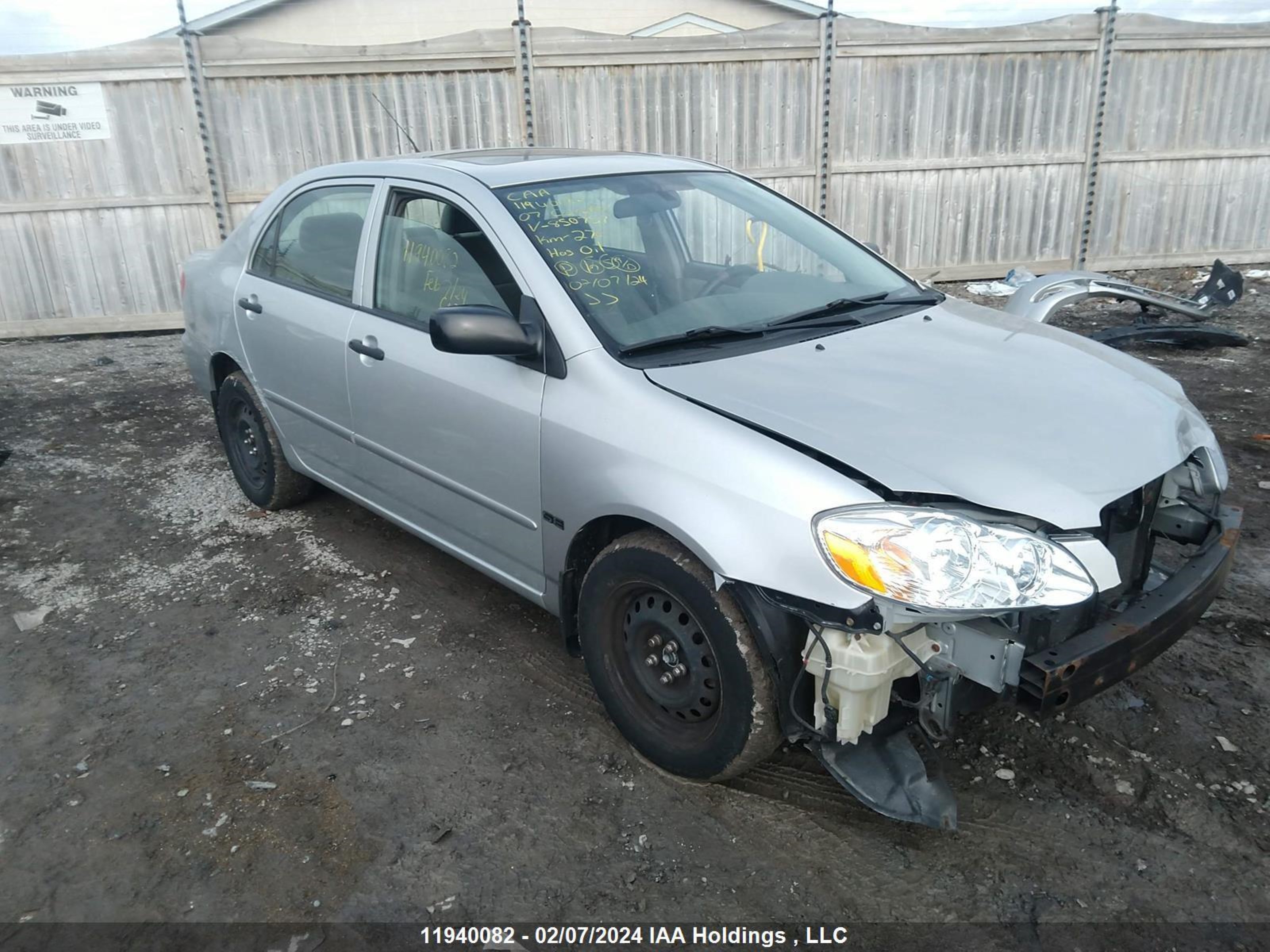 TOYOTA COROLLA 2007 2t1br32e87c850757