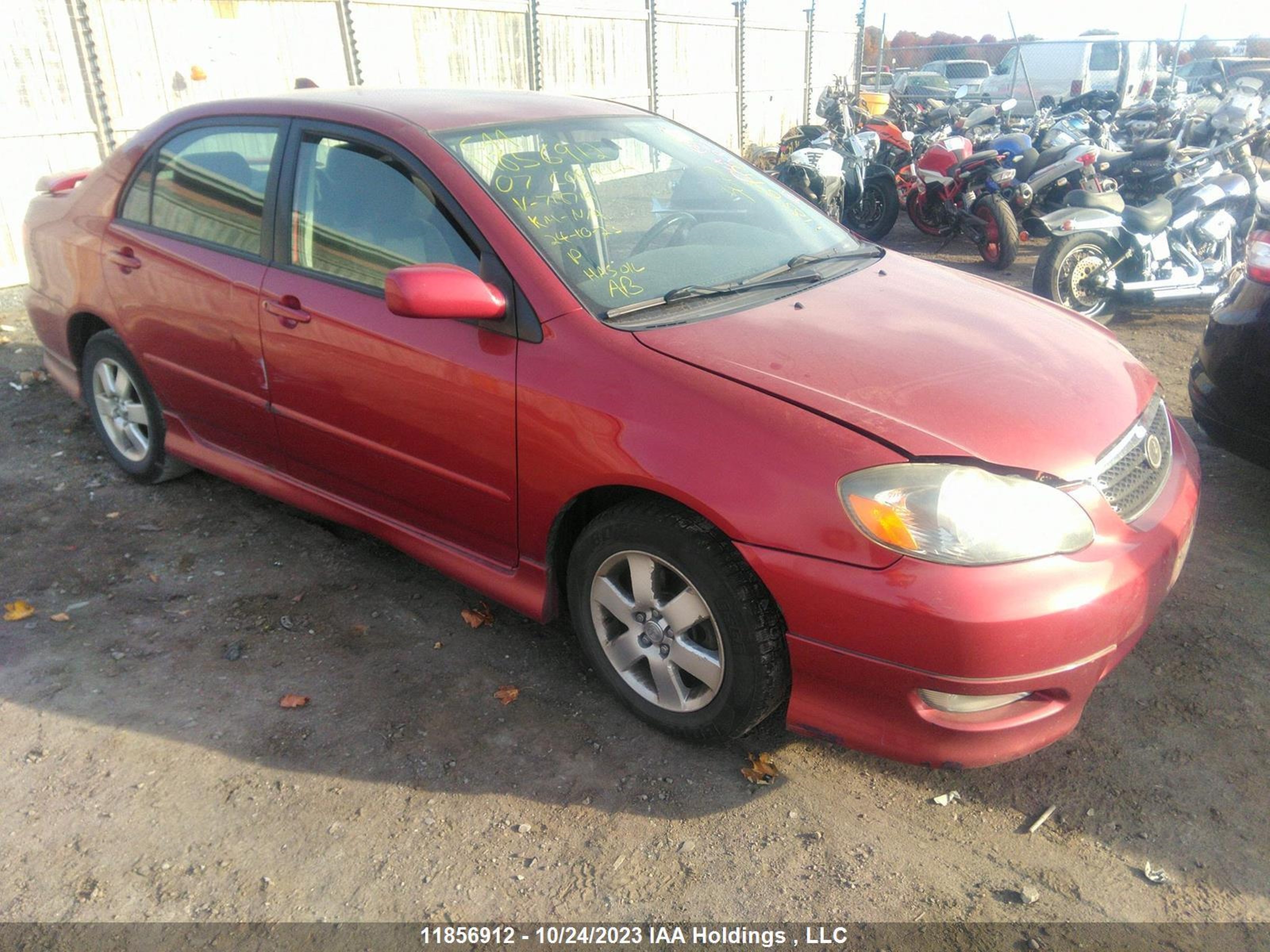 TOYOTA COROLLA 2007 2t1br32e97c718719