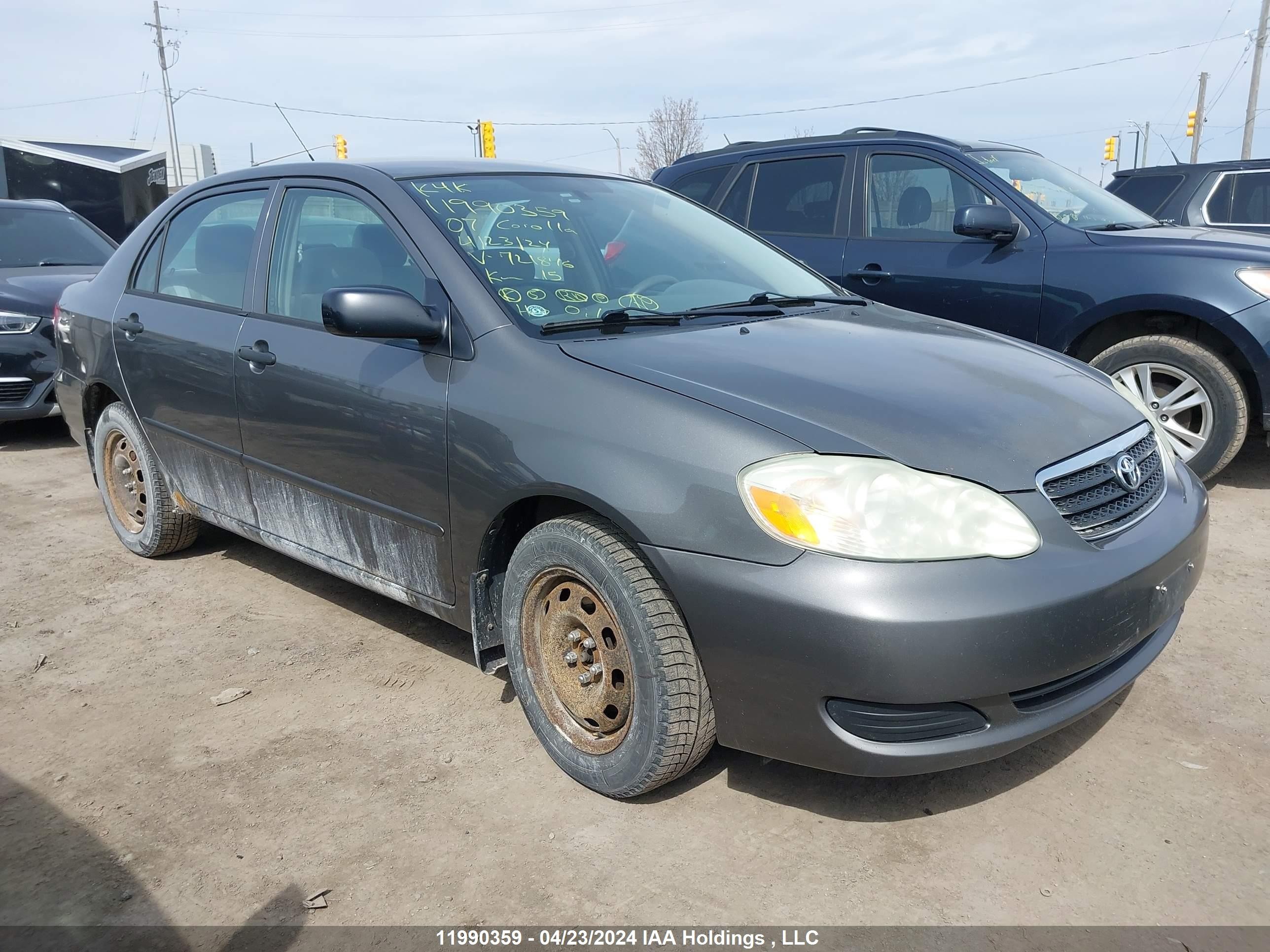 TOYOTA COROLLA 2007 2t1br32e97c721846