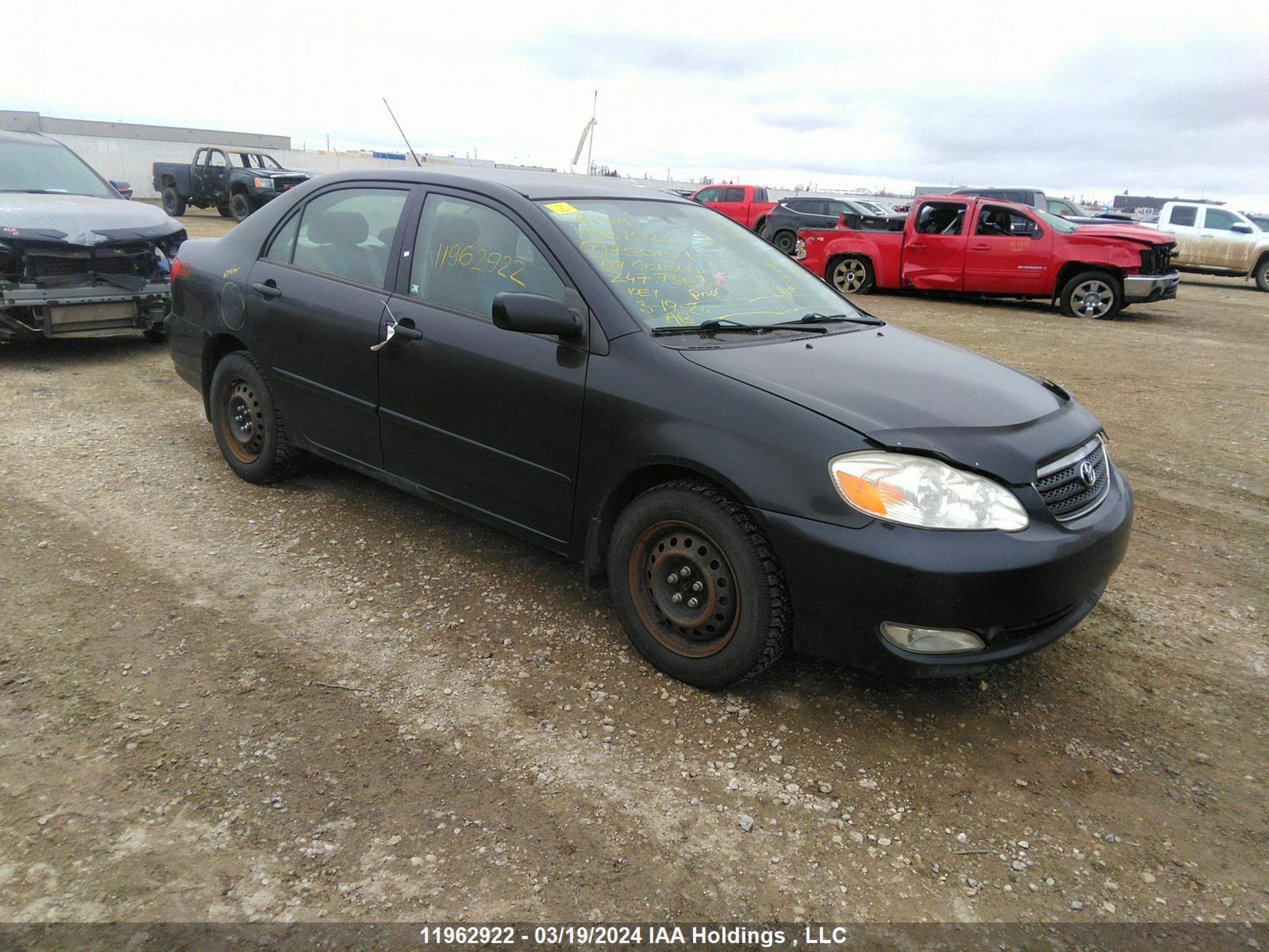 TOYOTA COROLLA 2007 2t1br32e97c750621