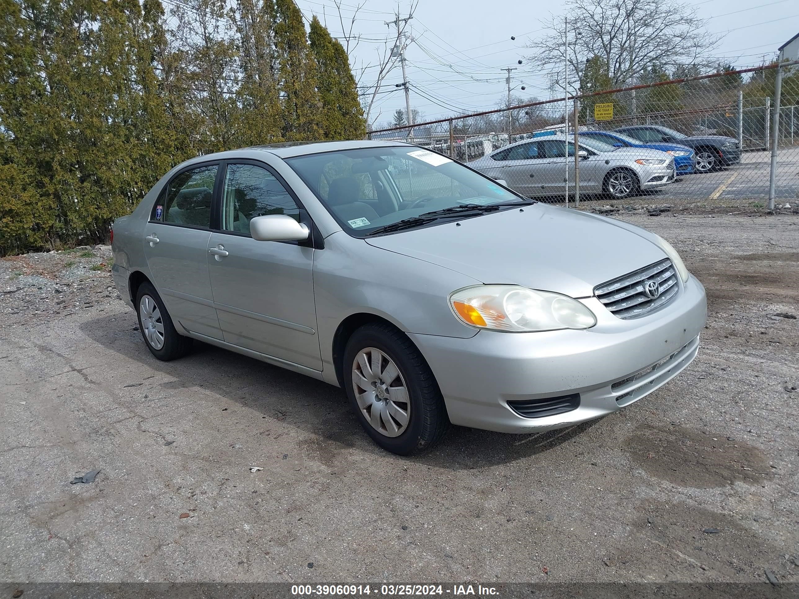 TOYOTA COROLLA 2003 2t1br32ex3c072990