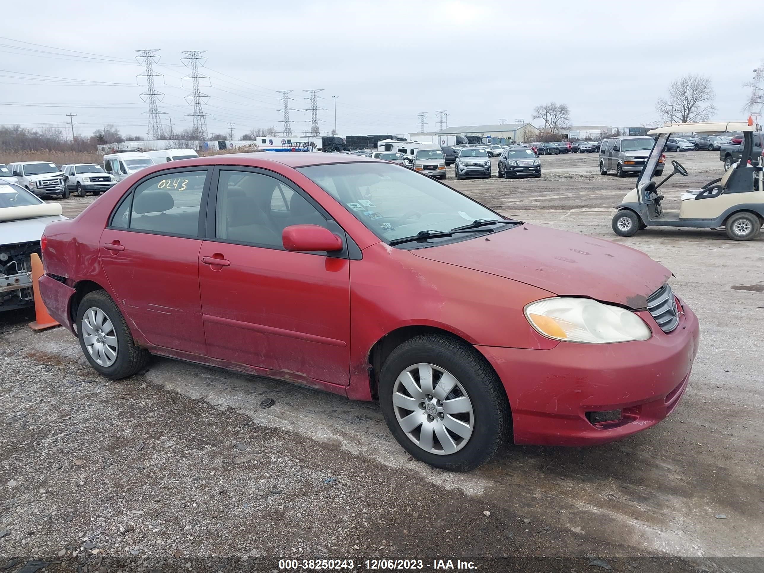 TOYOTA COROLLA 2004 2t1br32ex4c246509