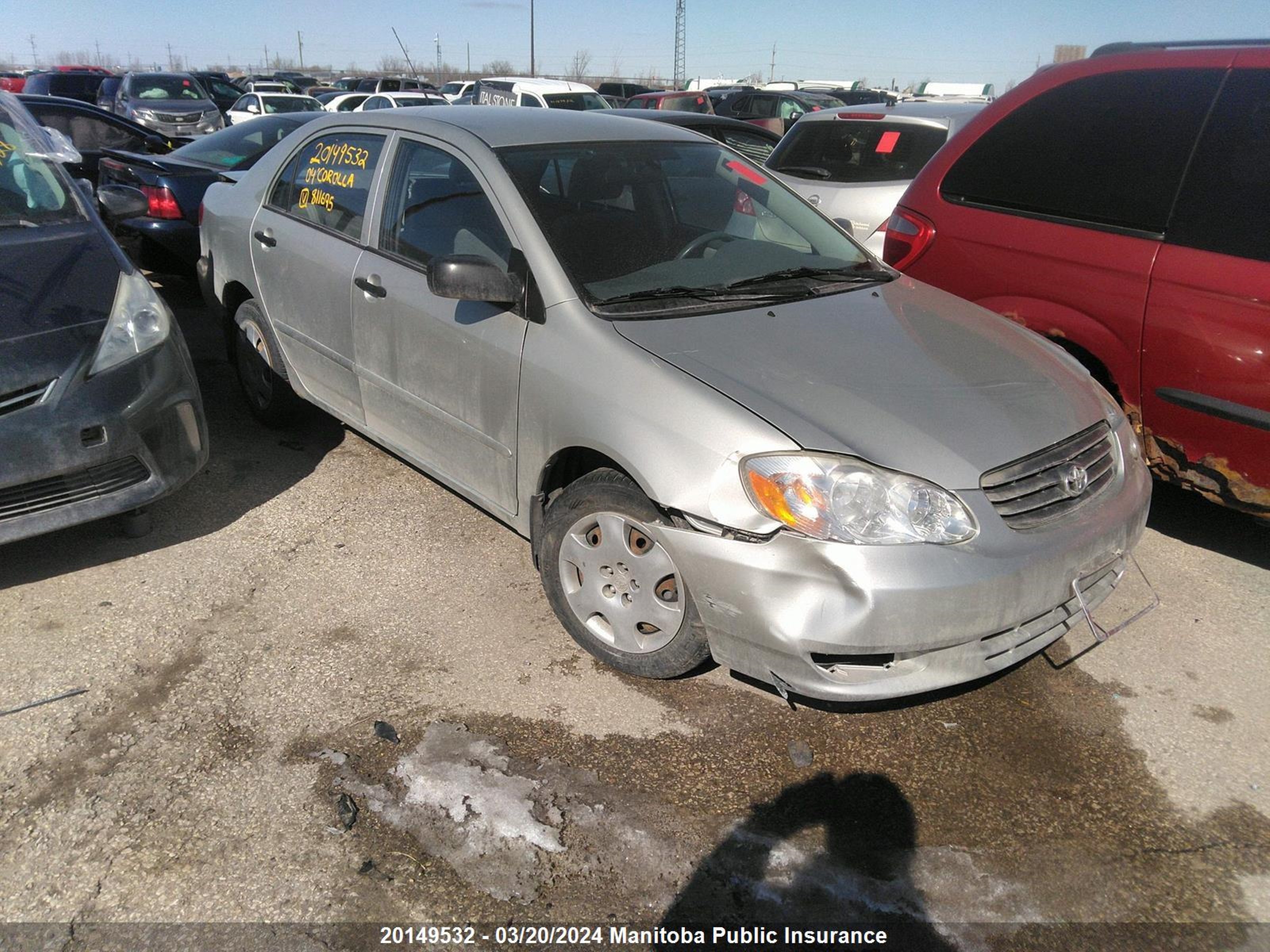 TOYOTA COROLLA 2004 2t1br32ex4c811695