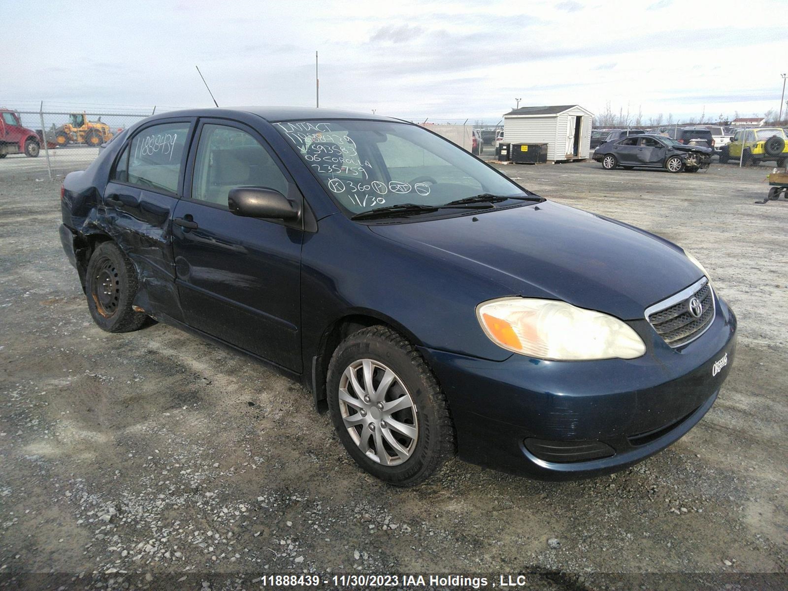 TOYOTA COROLLA 2006 2t1br32ex6c593583