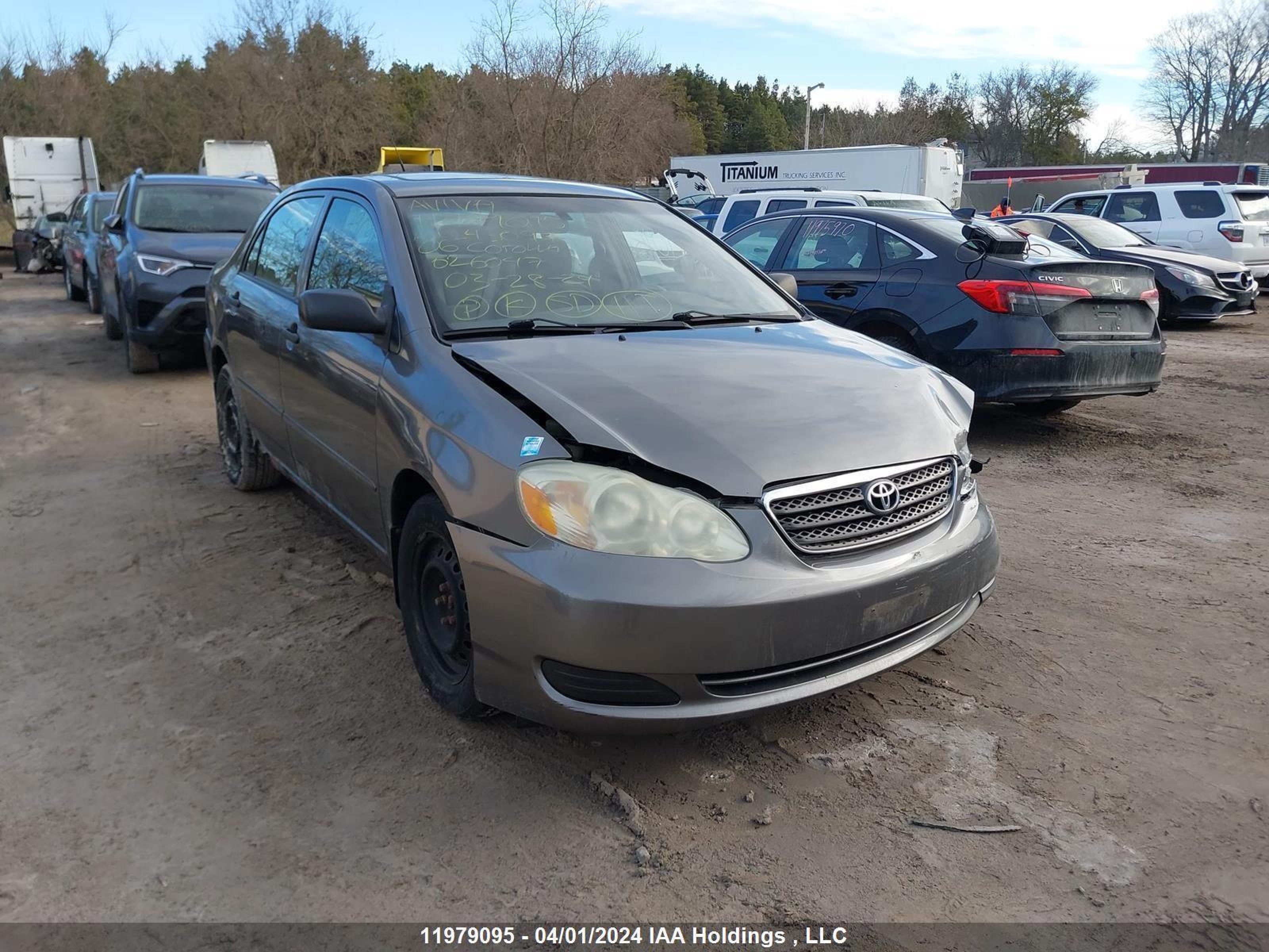 TOYOTA COROLLA 2006 2t1br32ex6c626047