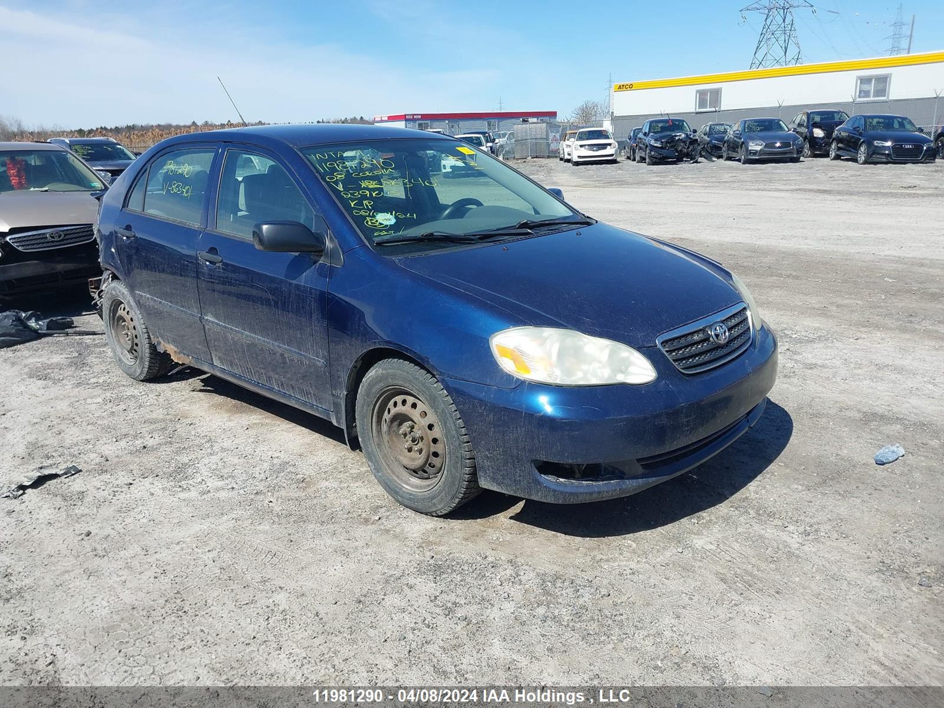 TOYOTA COROLLA 2008 2t1br32ex8c863401