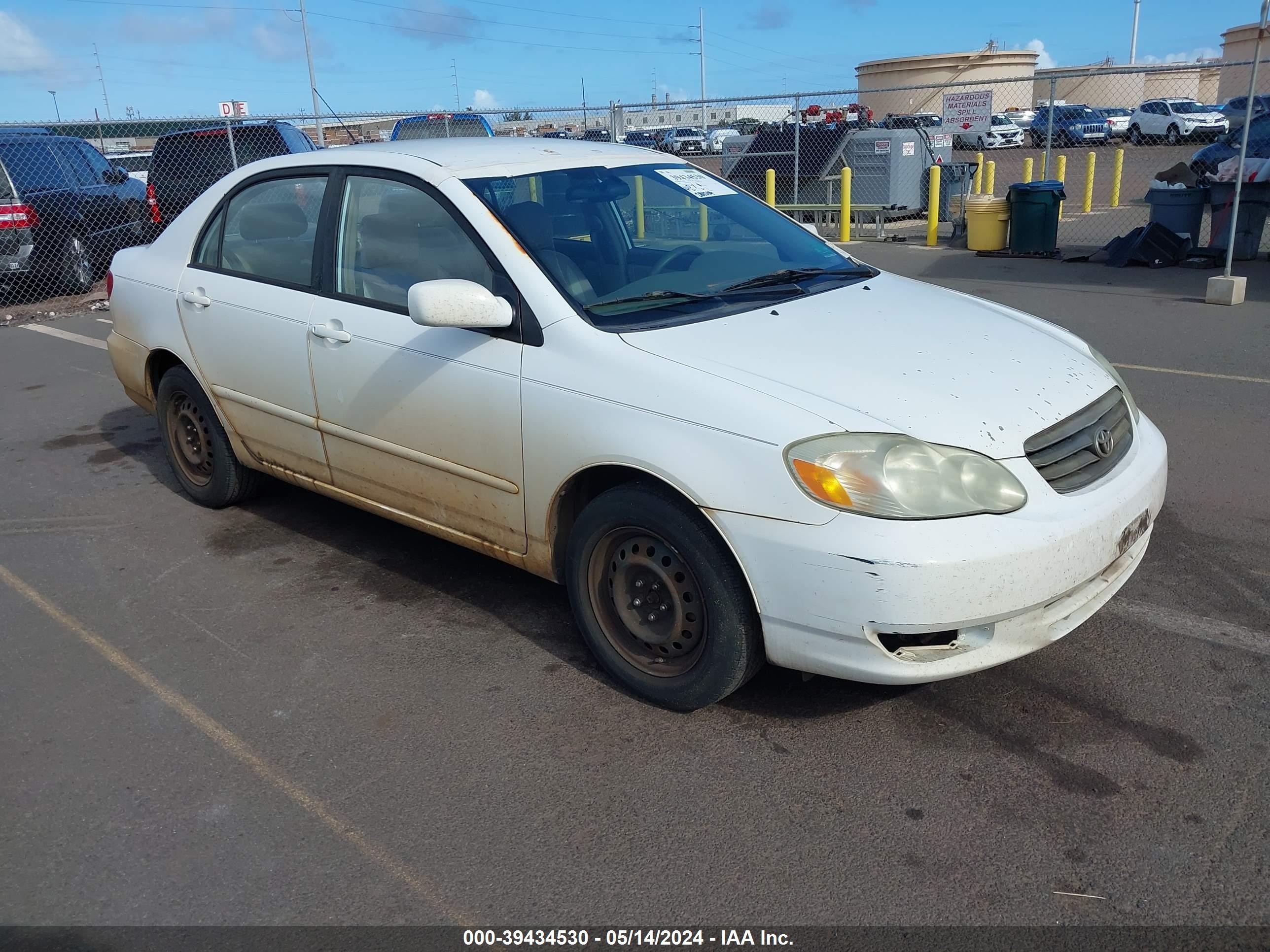 TOYOTA COROLLA 2003 2t1br38e33c099326