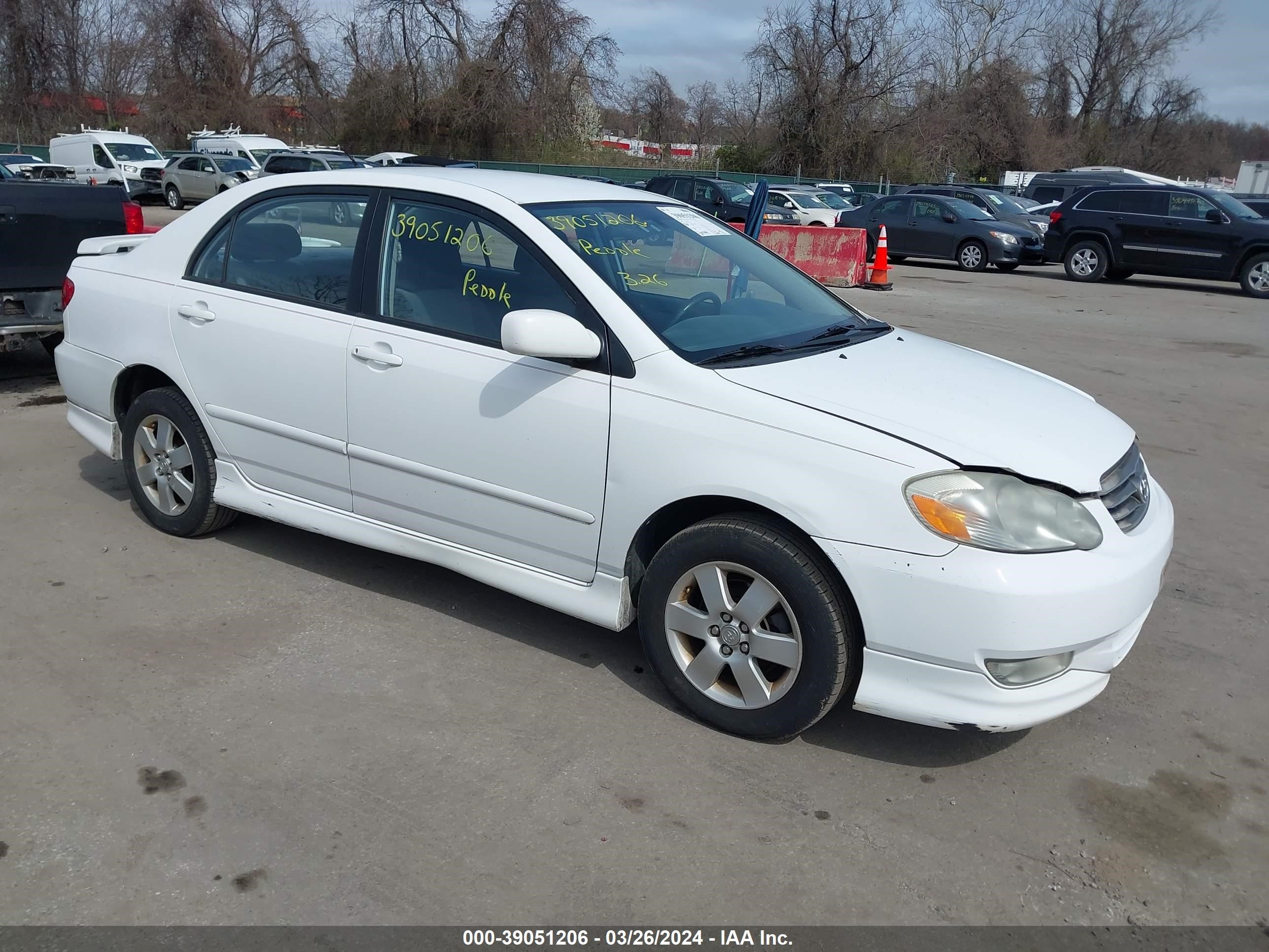 TOYOTA COROLLA 2004 2t1br38e34c177752