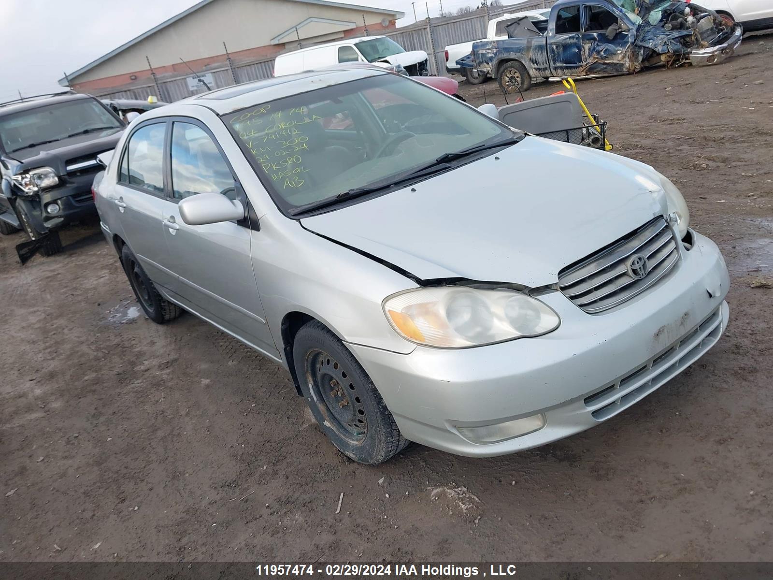 TOYOTA COROLLA 2004 2t1br38e34c791412