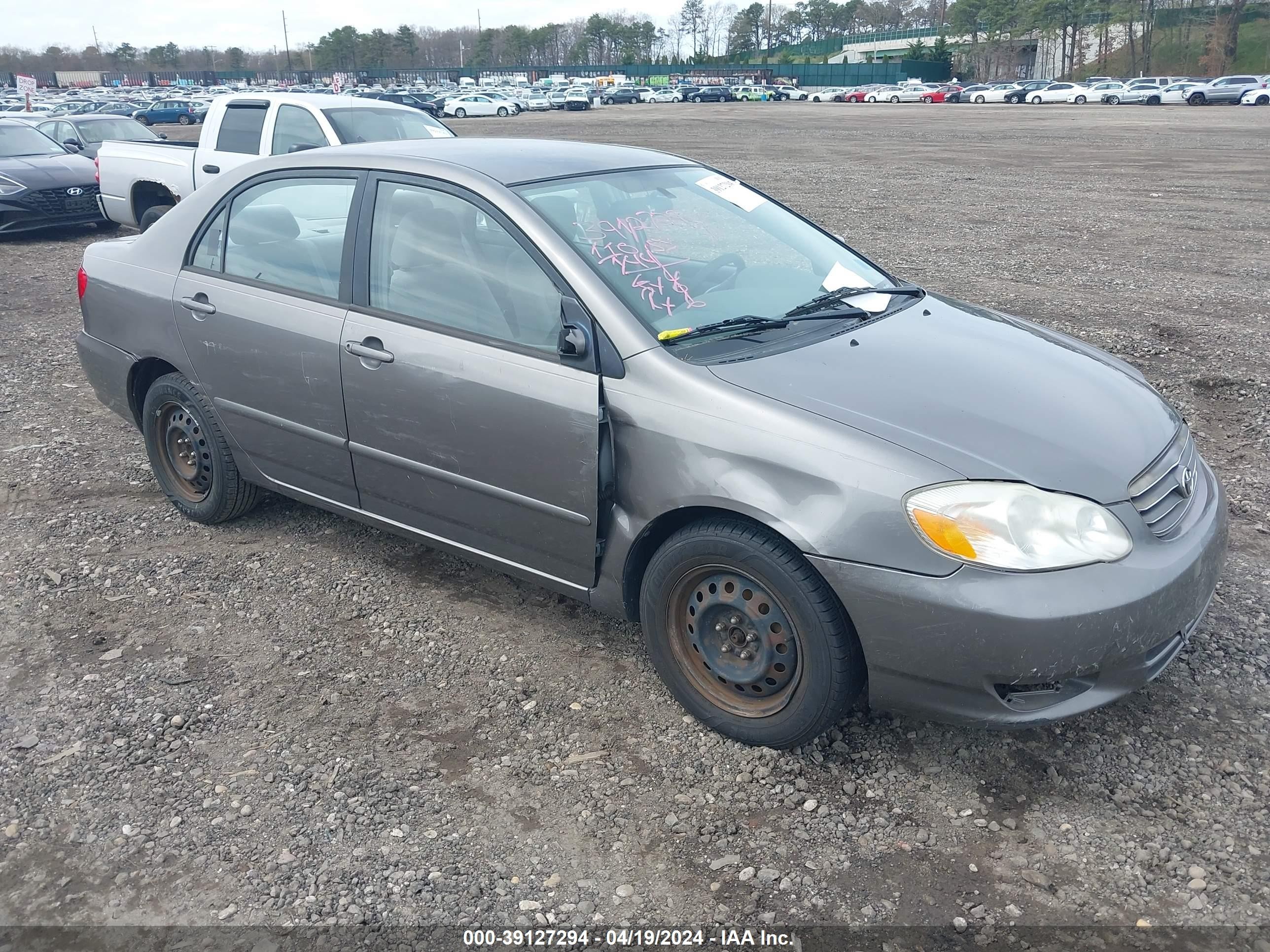 TOYOTA COROLLA 2003 2t1br38e83c162307