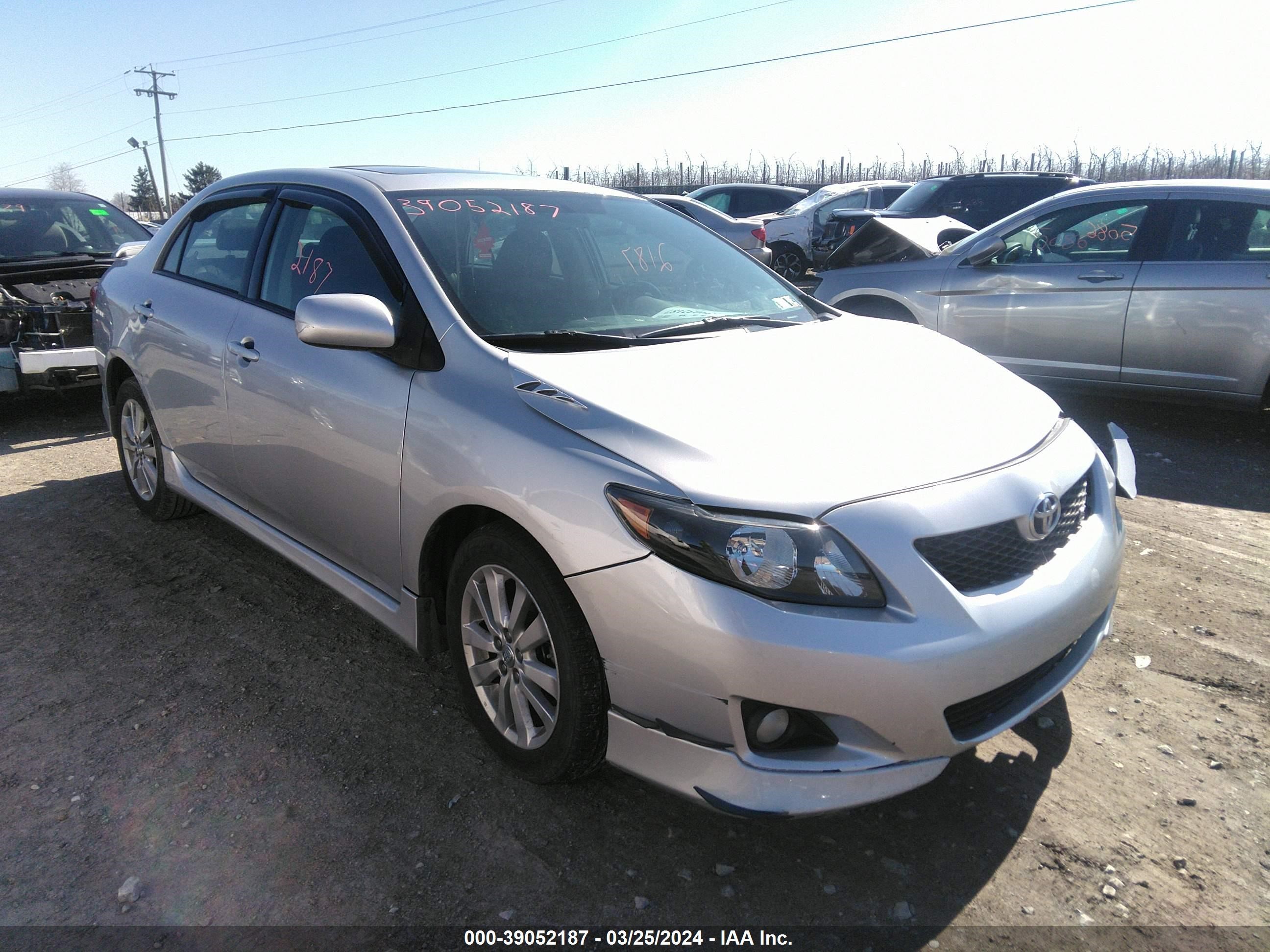 TOYOTA COROLLA 2009 2t1bu40e09c176078