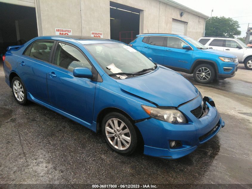 TOYOTA COROLLA 2009 2t1bu40e19c029302