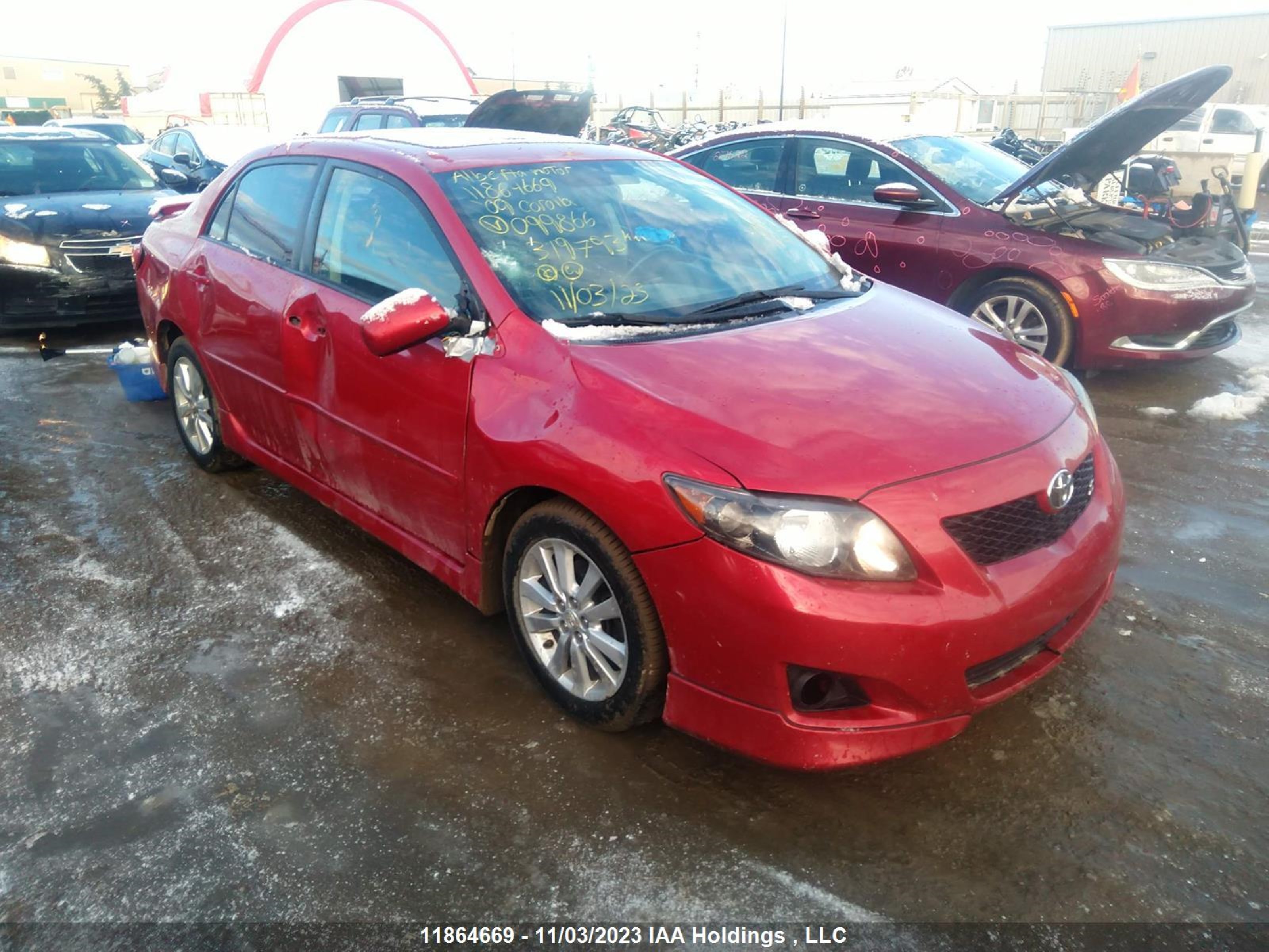 TOYOTA COROLLA 2009 2t1bu40e19c099866