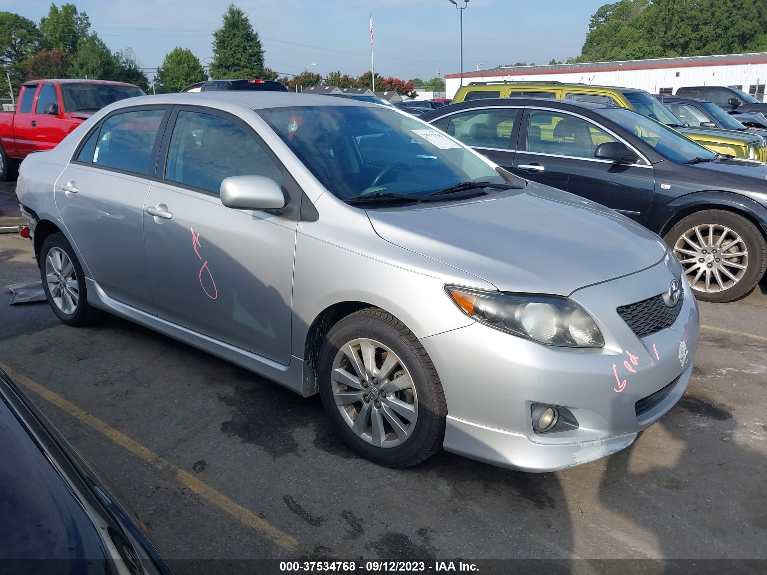 TOYOTA COROLLA 2009 2t1bu40e19c137483